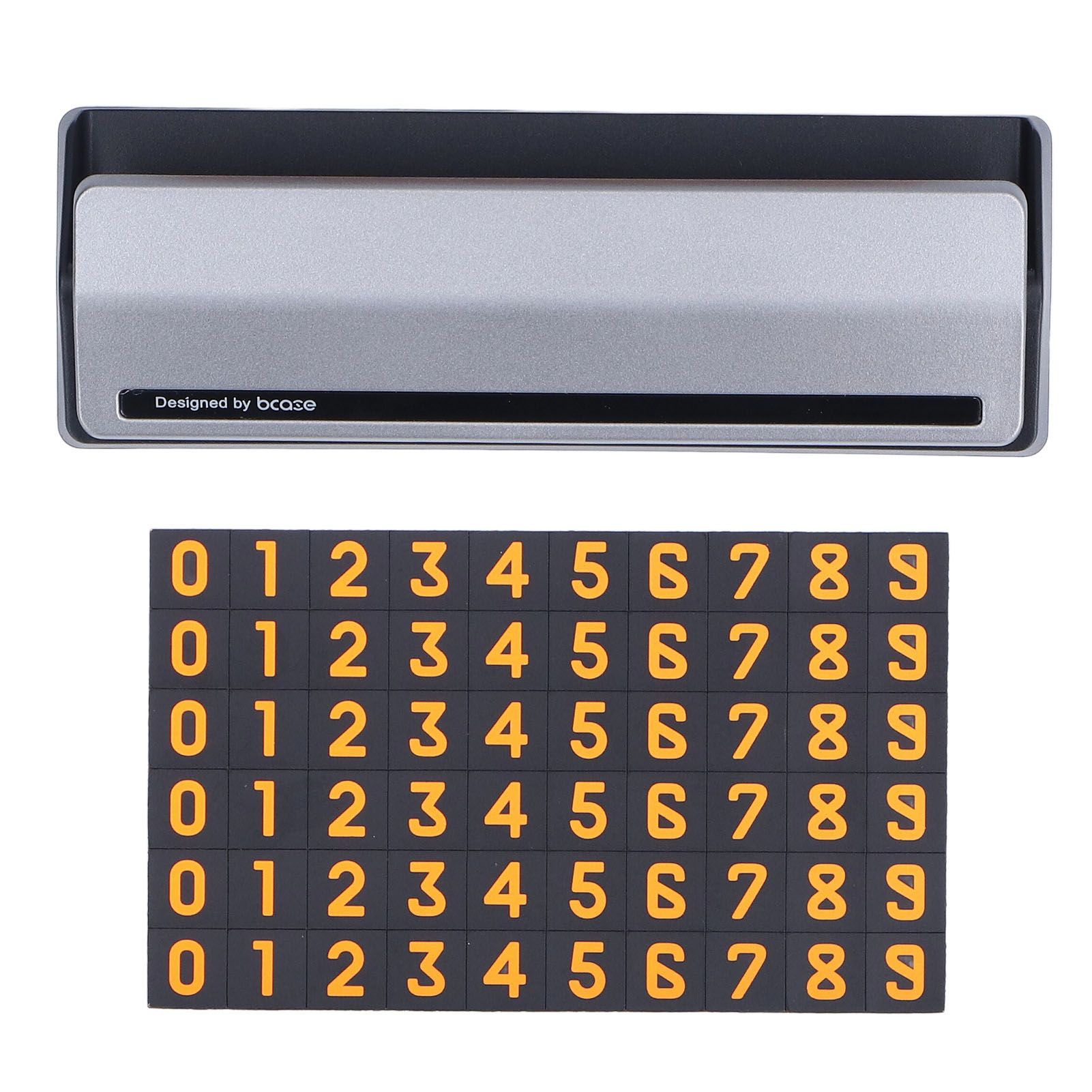 Car Temporary Parking Sign Stable Structure Environmentally Friendly Small Compact Exquisite Number PlateSilver - Image 3