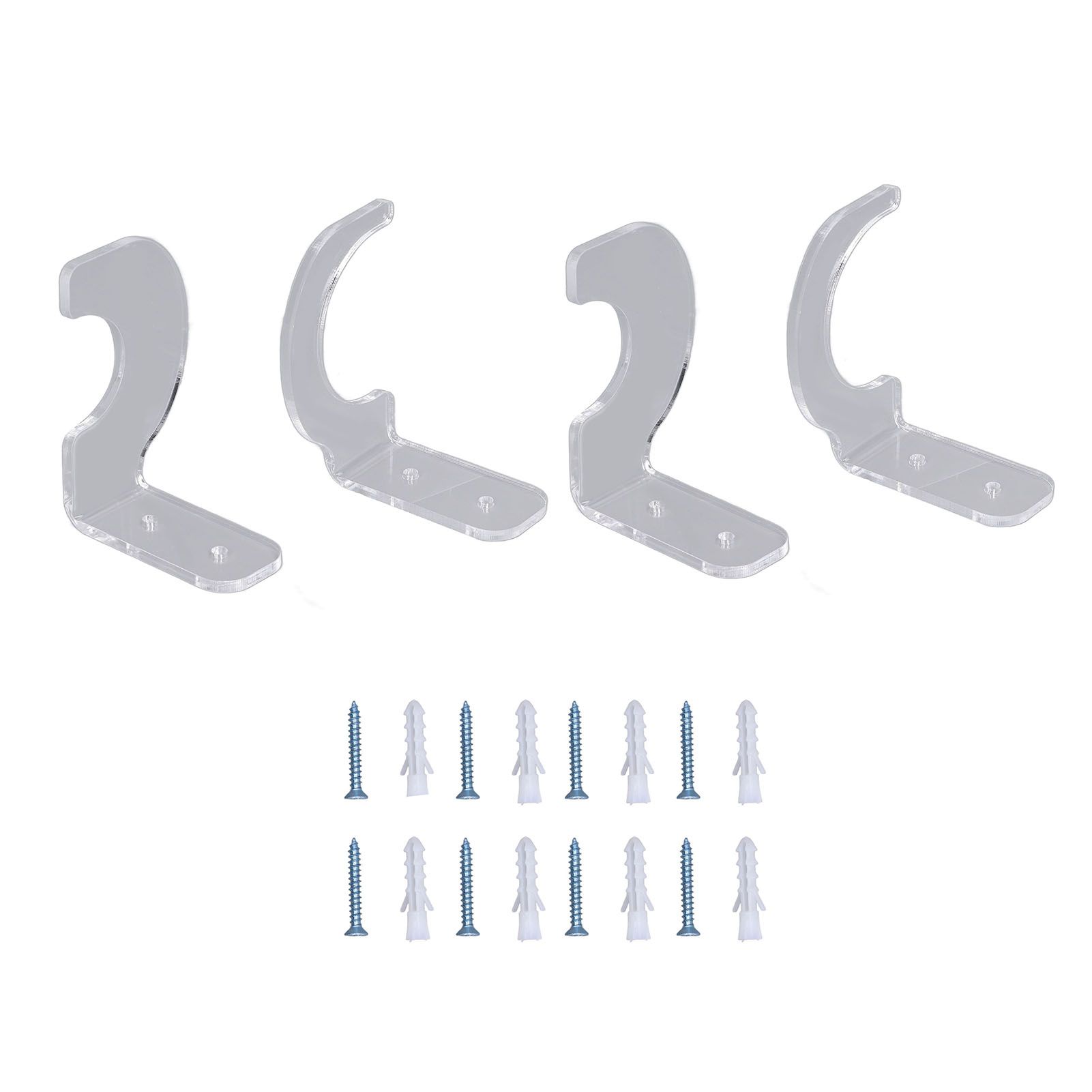 2Pack Wall Mount Sword Display Hanger Hanging Acrylic Holder Rack Organizer for Home OfficeTransparent - Image 1