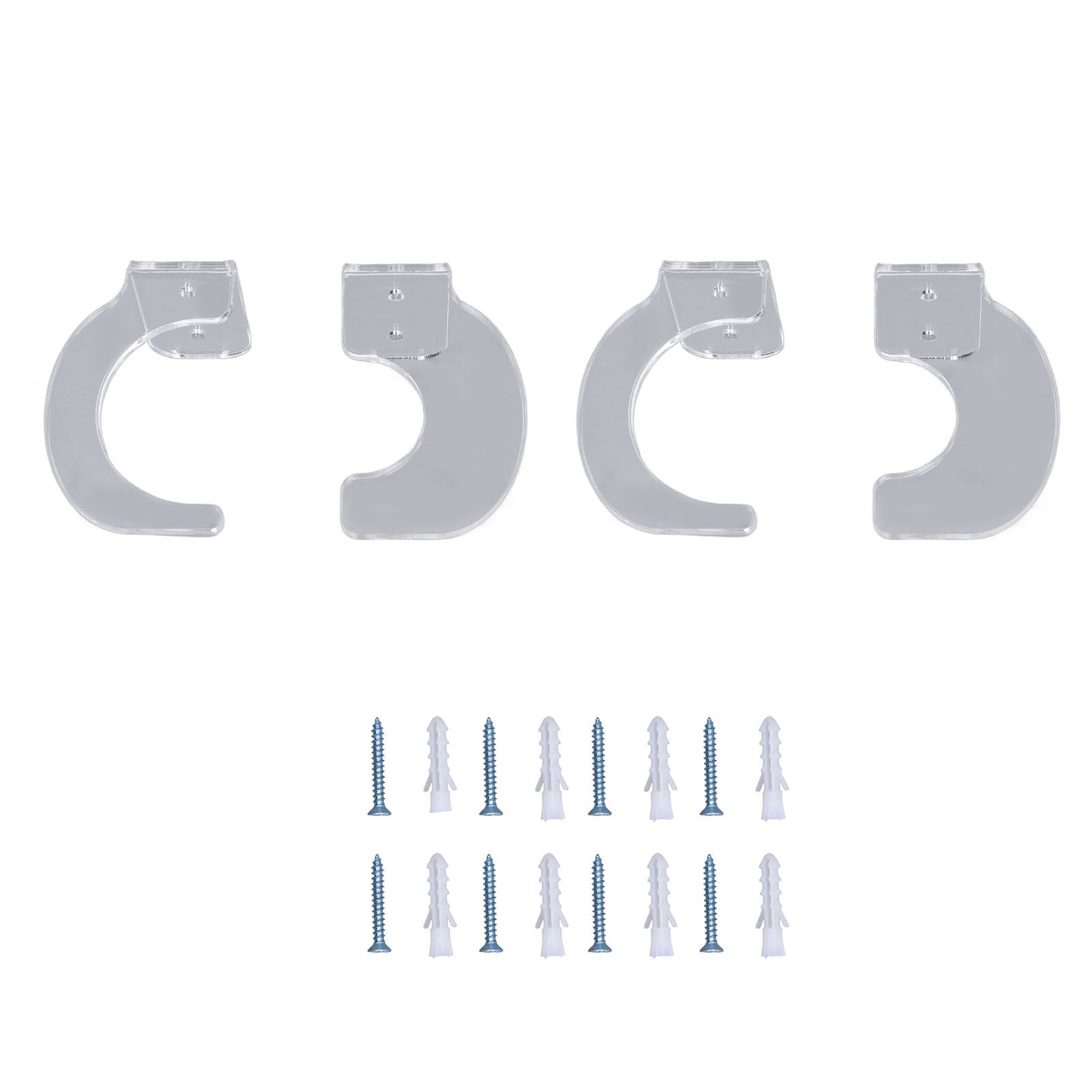 2Pack Wall Mount Sword Display Hanger Hanging Acrylic Holder Rack Organizer for Home OfficeTransparent - Image 2