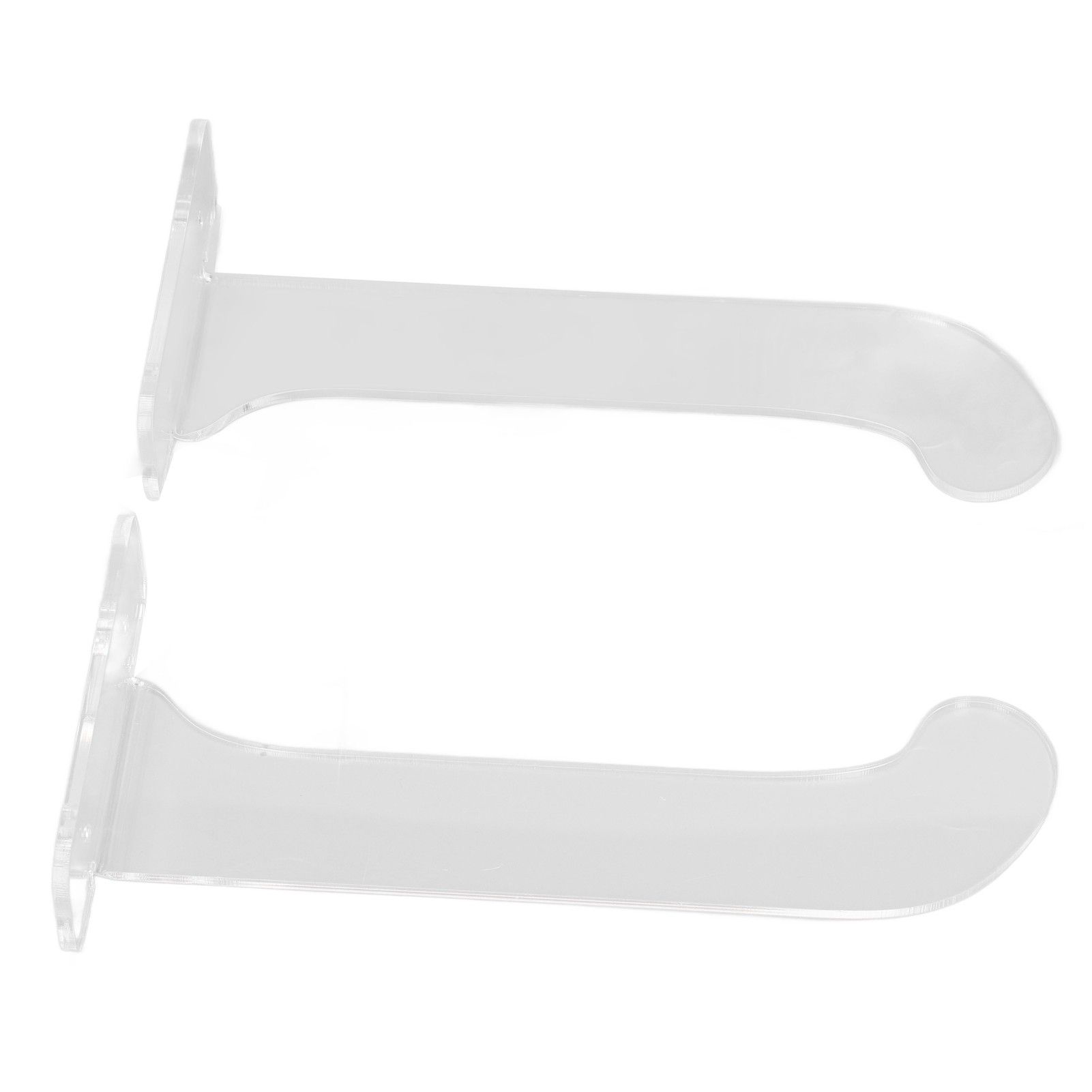 1Pair Yoga Mat Wall Mount Holder Acrylic Yoga Mat Wall Hanger Storage Rack Household Exercise Yoga Mat BracketTransparent - Image 2