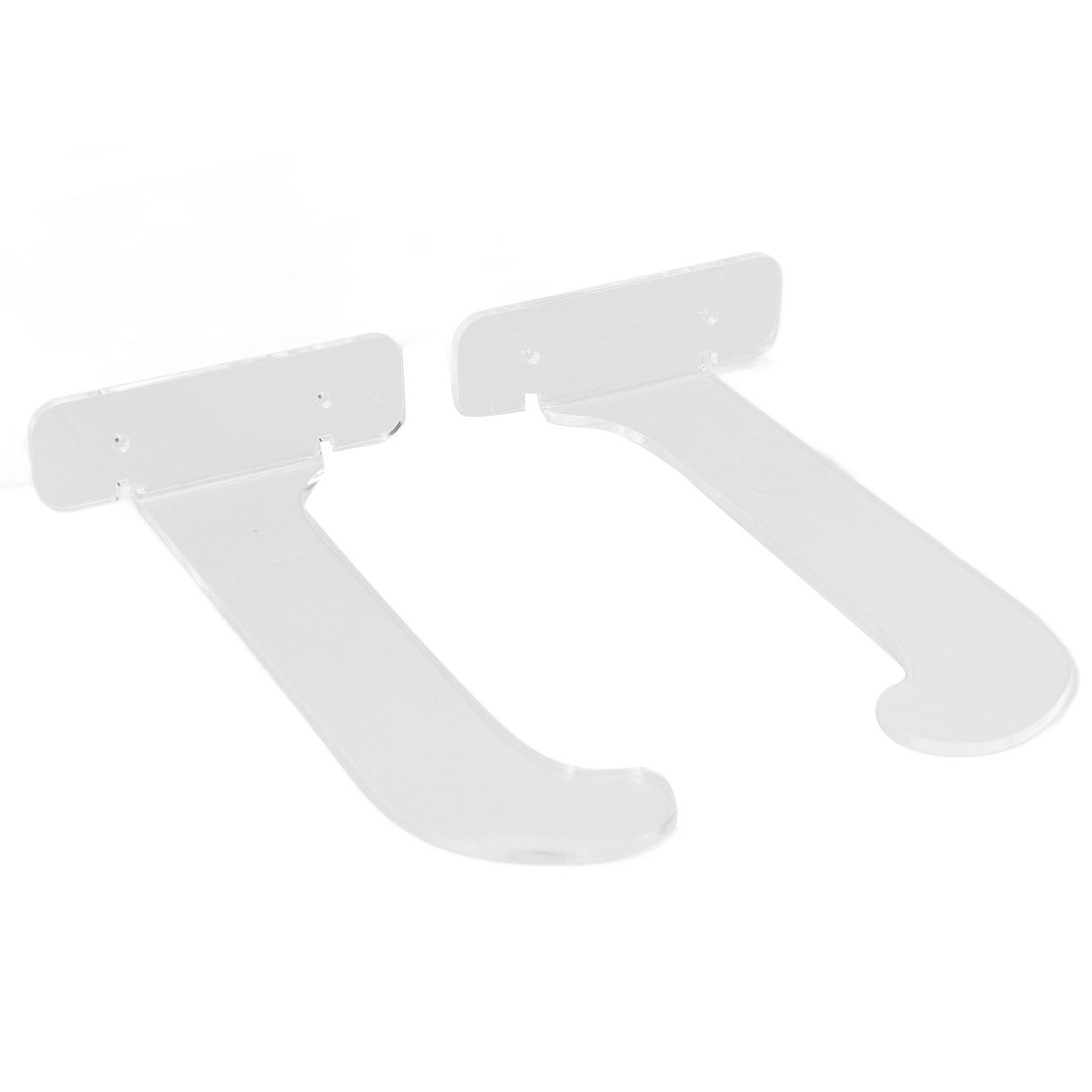1Pair Yoga Mat Wall Mount Holder Acrylic Yoga Mat Wall Hanger Storage Rack Household Exercise Yoga Mat BracketTransparent - Image 3