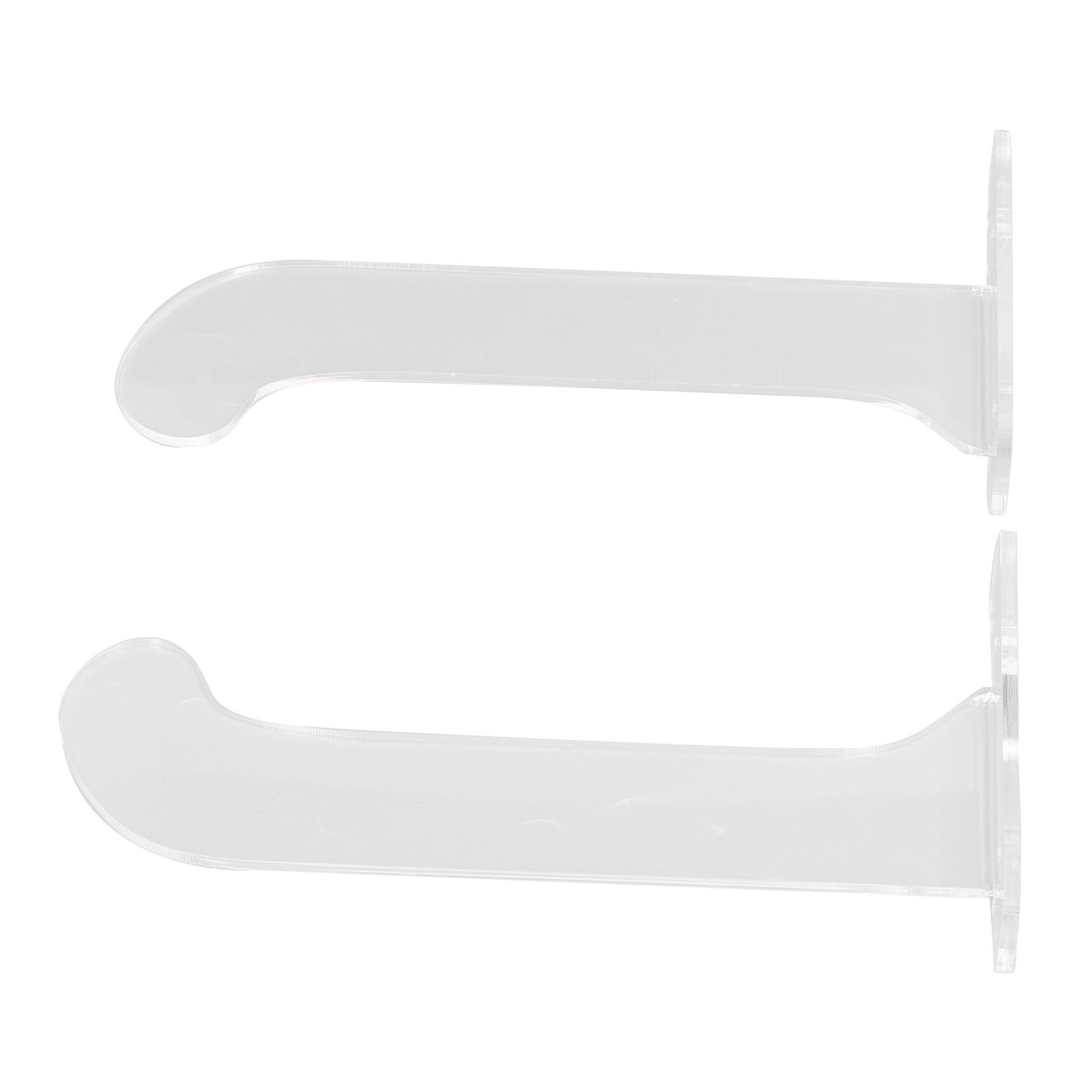 1Pair Yoga Mat Wall Mount Holder Acrylic Yoga Mat Wall Hanger Storage Rack Household Exercise Yoga Mat BracketTransparent - Image 4