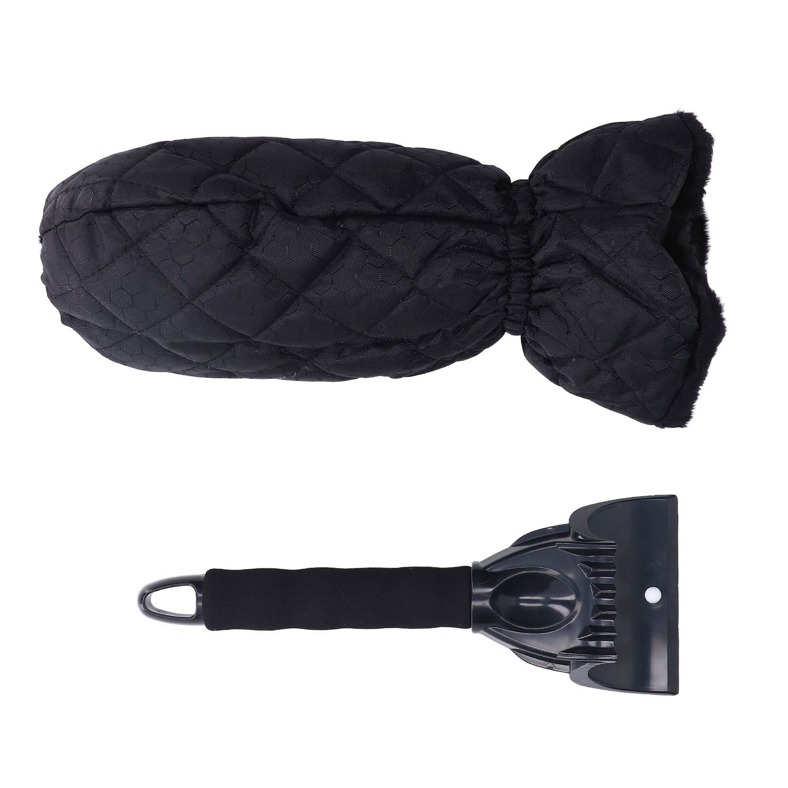 Waterproof Ice Scraper Mitt 2 in 1 Design Elastic Band Design Easy to Hold Convenient Cold Proof Car Snow Scraper GloveBlack - Image 4