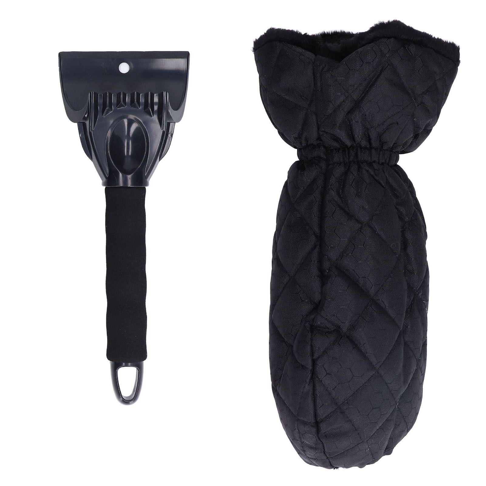 Waterproof Ice Scraper Mitt 2 in 1 Design Elastic Band Design Easy to Hold Convenient Cold Proof Car Snow Scraper GloveBlack - Image 6