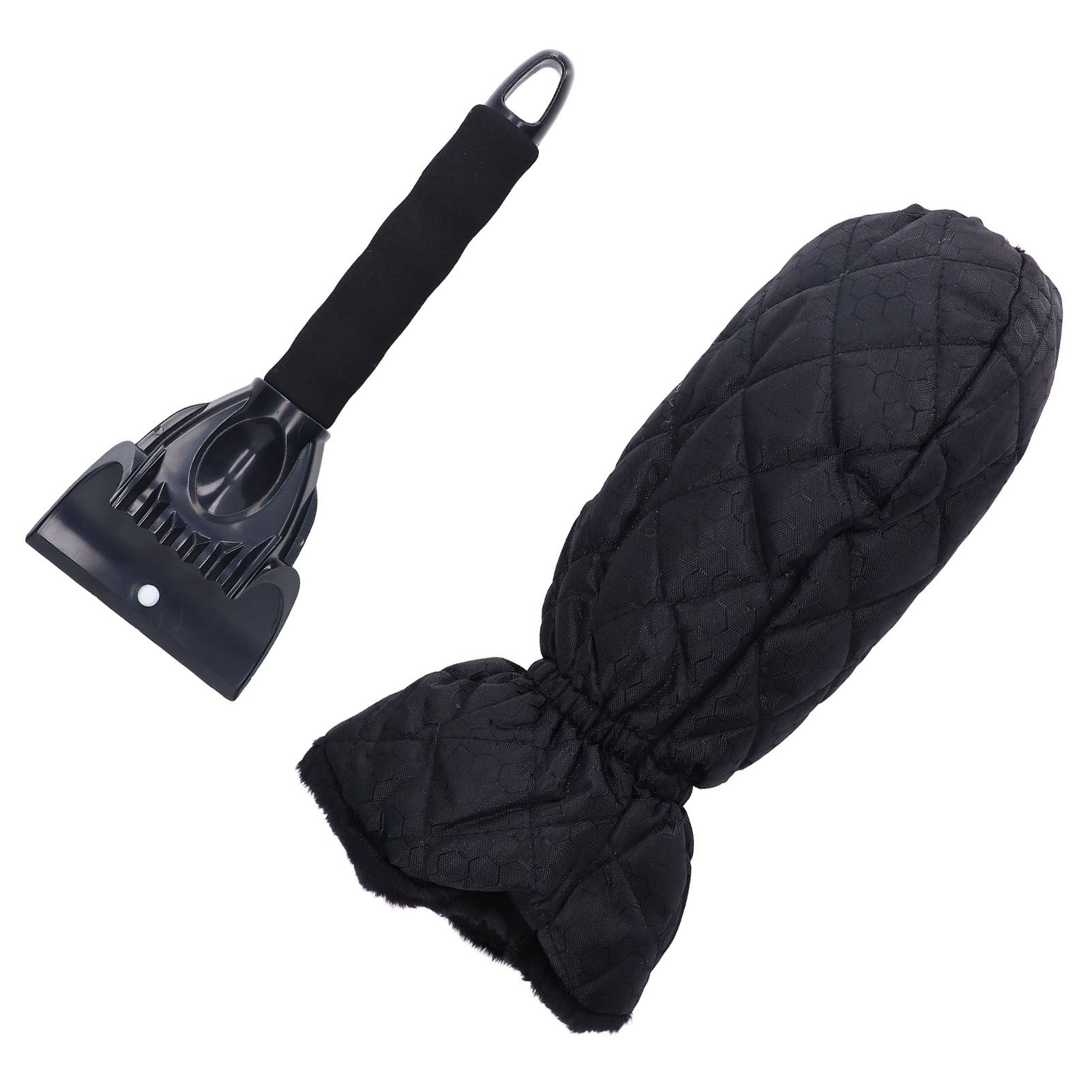 Waterproof Ice Scraper Mitt 2 in 1 Design Elastic Band Design Easy to Hold Convenient Cold Proof Car Snow Scraper GloveBlack - Image 7