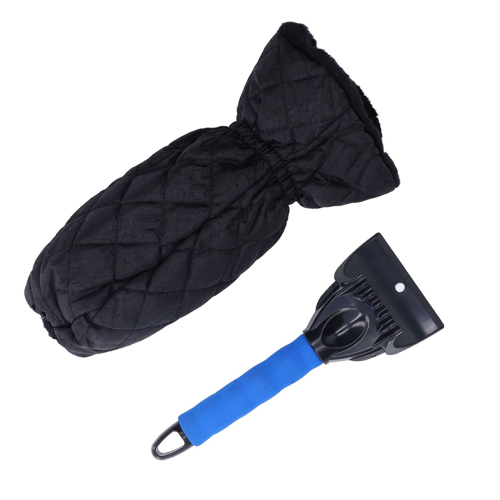 Waterproof Ice Scraper Mitt 2 in 1 Design Elastic Band Design Easy to Hold Convenient Cold Proof Car Snow Scraper GloveBlue - Image 3