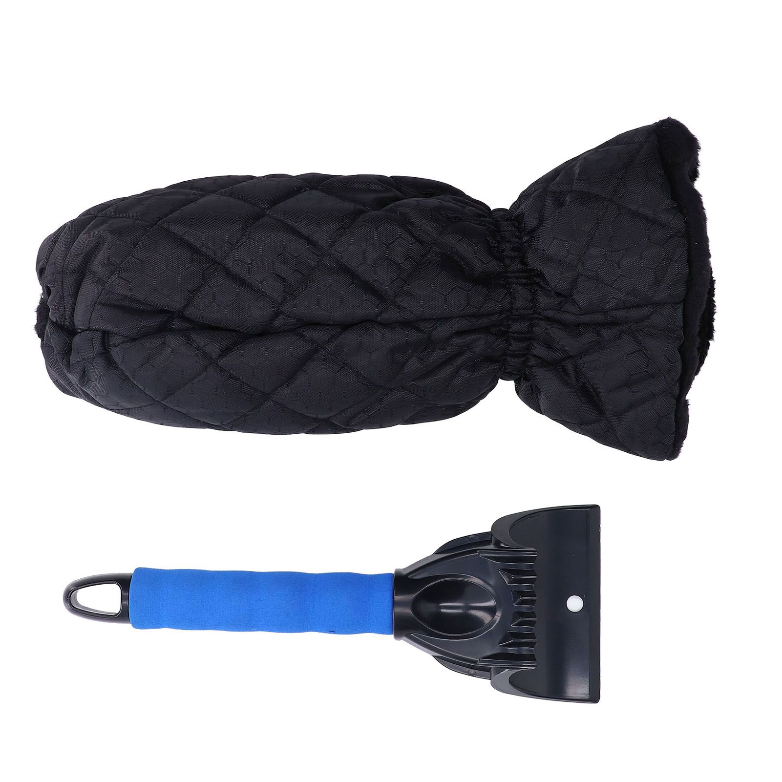 Waterproof Ice Scraper Mitt 2 in 1 Design Elastic Band Design Easy to Hold Convenient Cold Proof Car Snow Scraper GloveBlue - Image 4