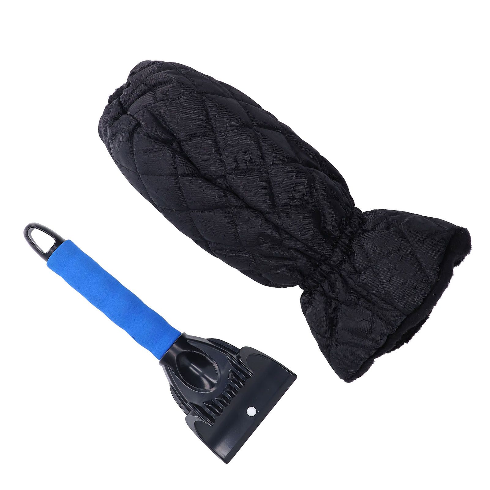 Waterproof Ice Scraper Mitt 2 in 1 Design Elastic Band Design Easy to Hold Convenient Cold Proof Car Snow Scraper GloveBlue - Image 5