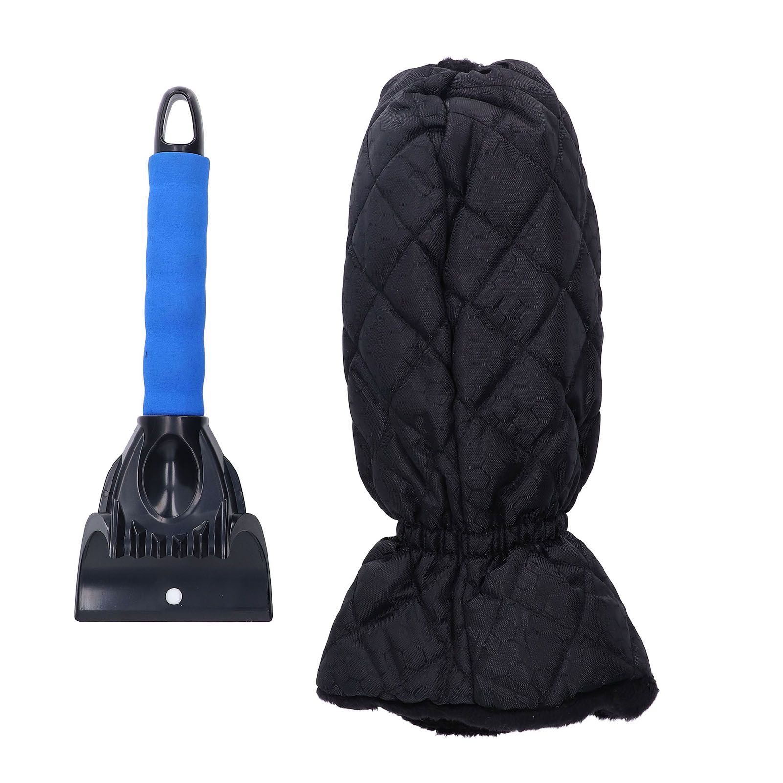 Waterproof Ice Scraper Mitt 2 in 1 Design Elastic Band Design Easy to Hold Convenient Cold Proof Car Snow Scraper GloveBlue - Image 6
