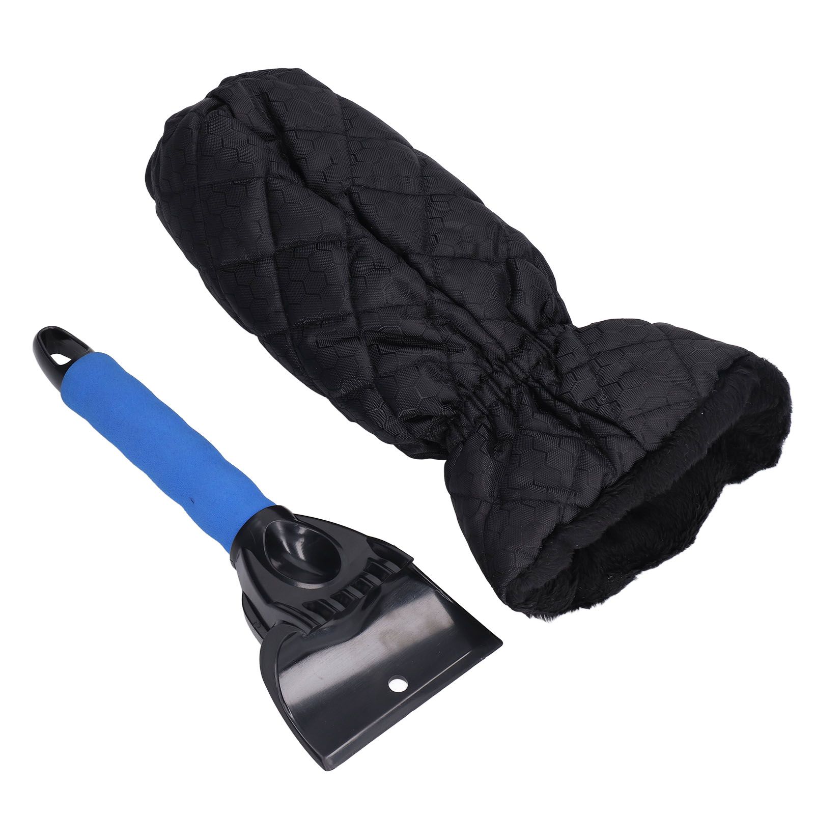 Waterproof Ice Scraper Mitt 2 in 1 Design Elastic Band Design Easy to Hold Convenient Cold Proof Car Snow Scraper GloveBlue - Image 8