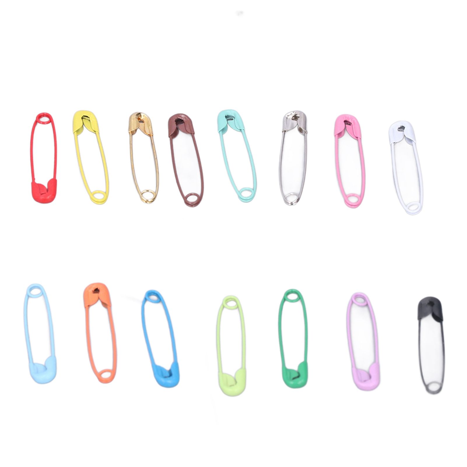 Safety Pins DIY Making Reliable Locking Design Glossy Bright Small Compact Sewing Accessories for Art Project15 Colors 300 Pcs/Box - Image 3