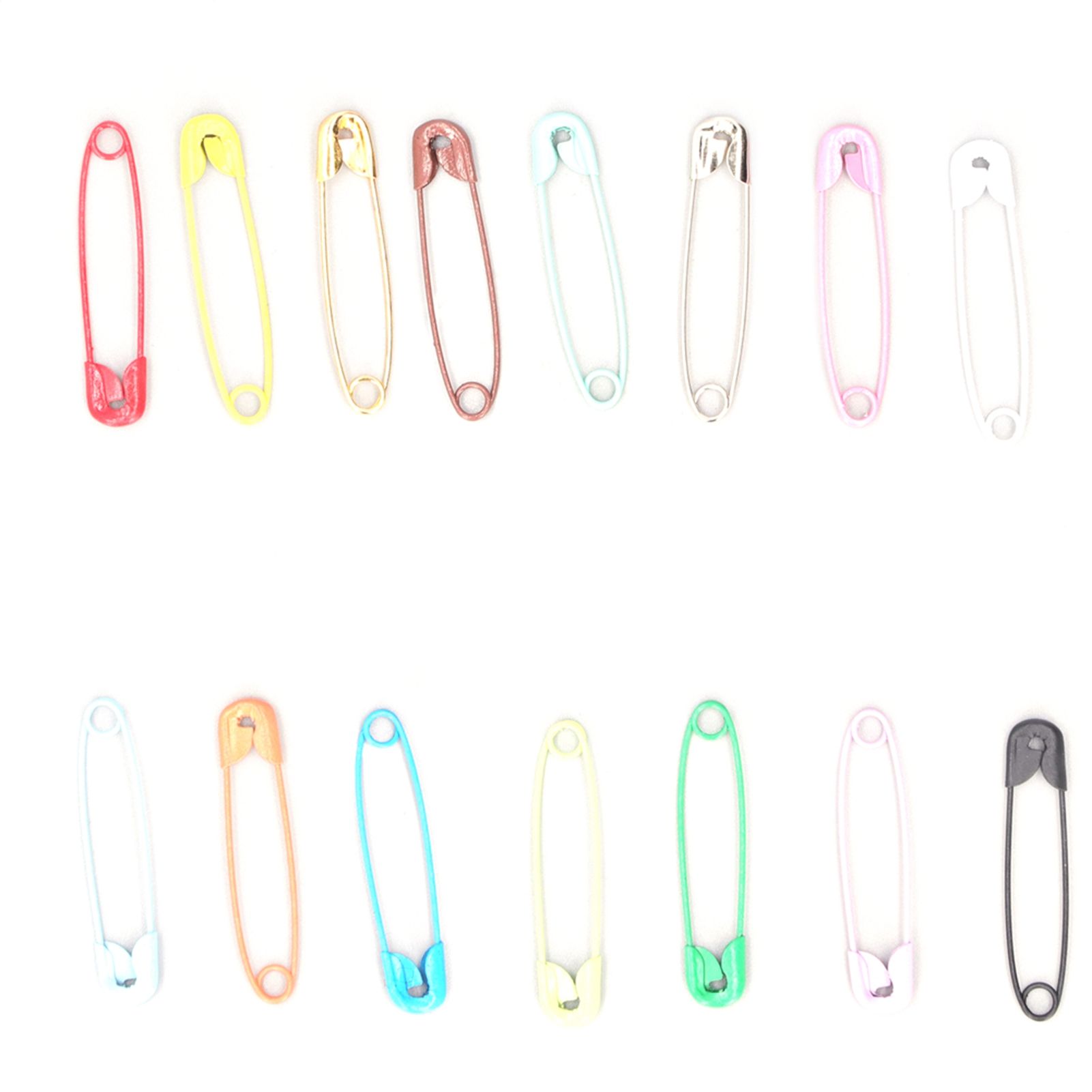 Safety Pins DIY Making Reliable Locking Design Glossy Bright Small Compact Sewing Accessories for Art Project15 Colors 300 Pcs/Box - Image 5