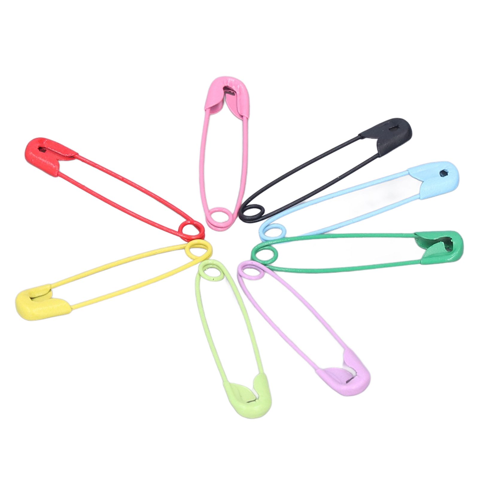 Safety Pins DIY Making Reliable Locking Design Glossy Bright Small Compact Sewing Accessories for Art Project15 Colors 300 Pcs/Box - Image 6
