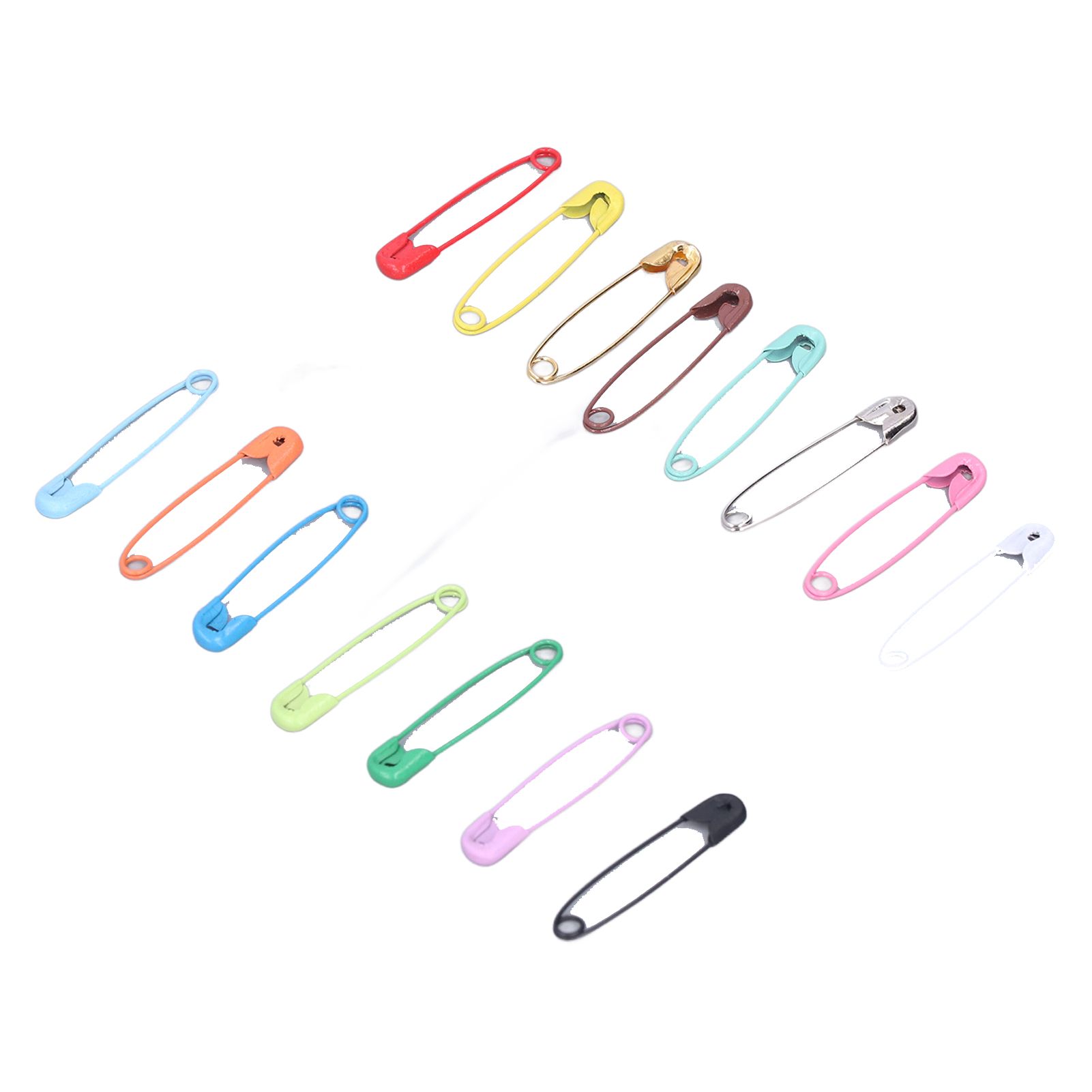 Safety Pins DIY Making Reliable Locking Design Glossy Bright Small Compact Sewing Accessories for Art Project15 Colors 450 Pcs/Box - Image 5