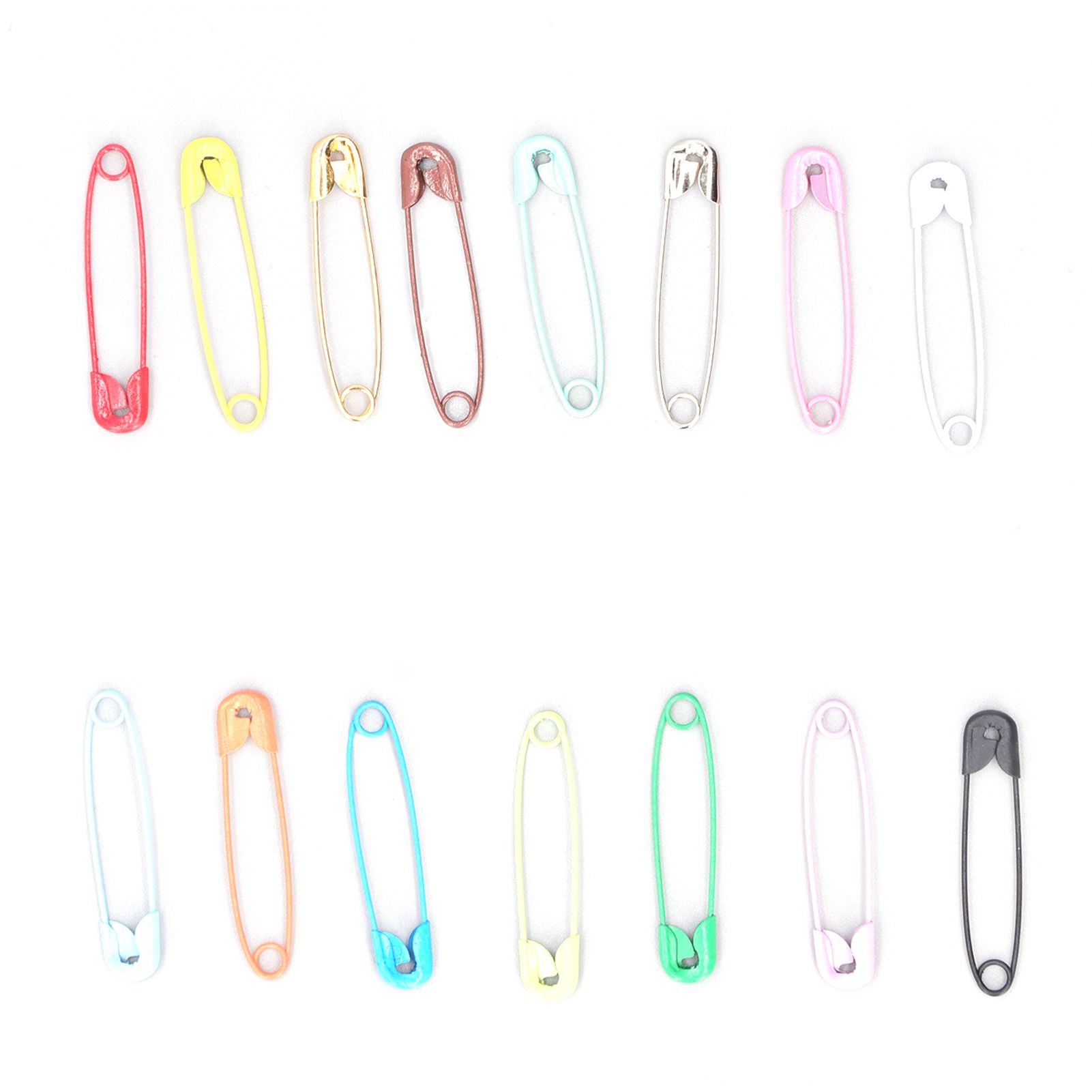 Safety Pins DIY Making Reliable Locking Design Glossy Bright Small Compact Sewing Accessories for Art Project15 Colors 450 Pcs/Box - Image 7