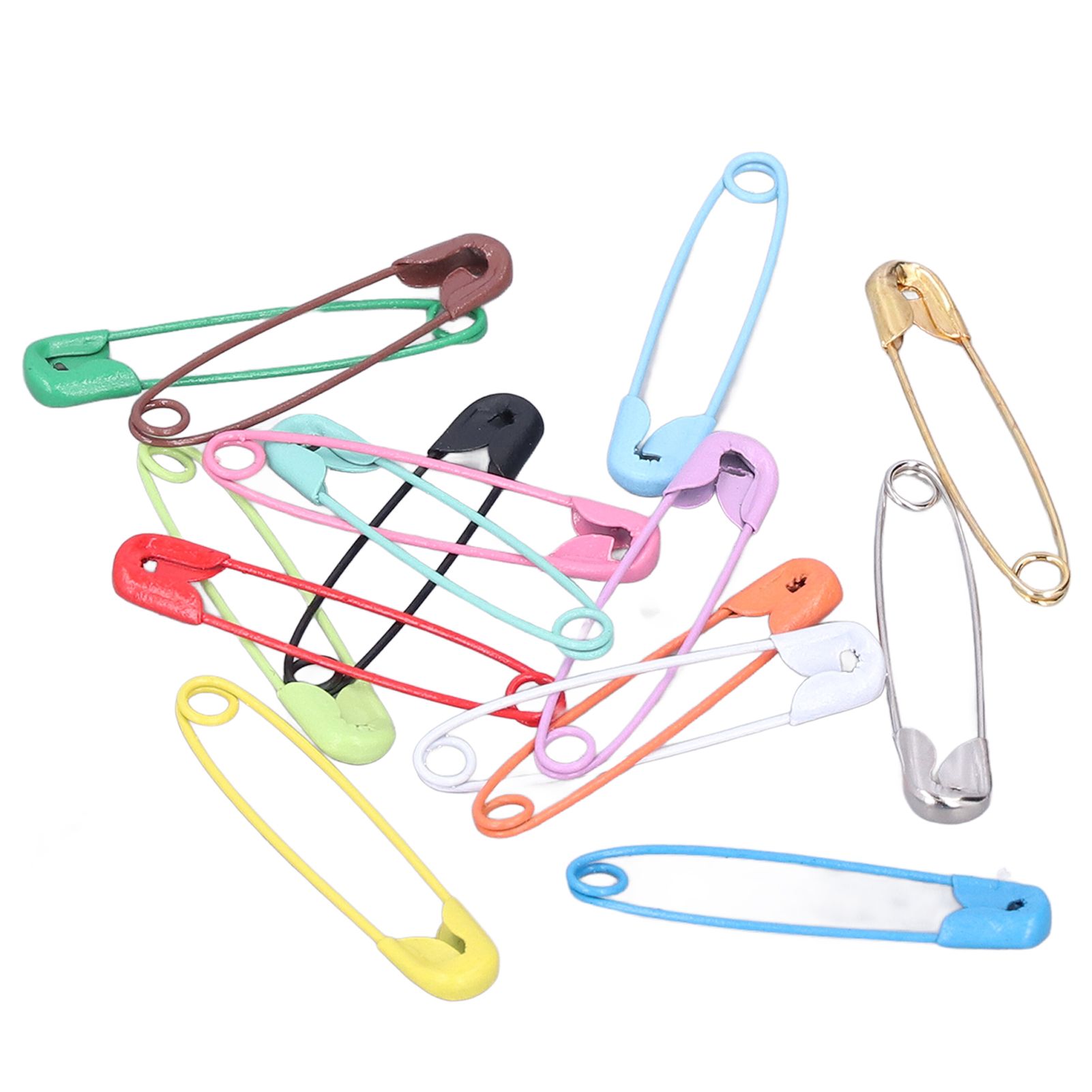 Safety Pins DIY Making Reliable Locking Design Glossy Bright Small Compact Sewing Accessories for Art Project15 Colors 450 Pcs/Box - Image 8