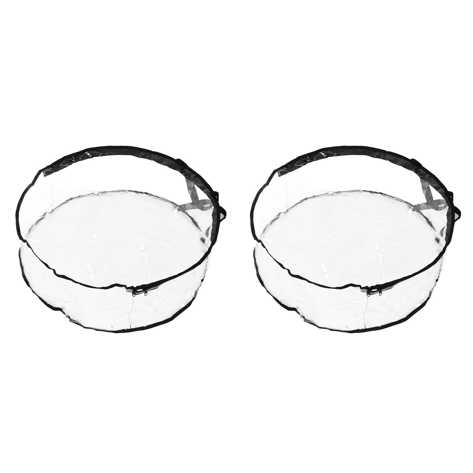 Wreath Storage Container Transparent Round Storage Bag Black Edge PVC Heavy Duty Storage Bag2PCS - Image 5