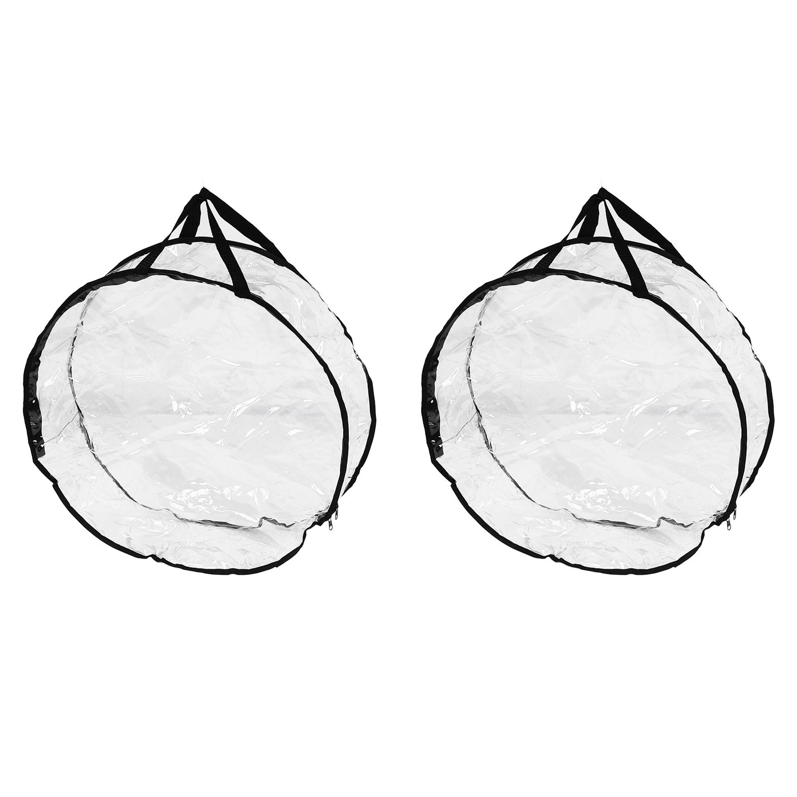 Wreath Storage Container Transparent Round Storage Bag Black Edge PVC Heavy Duty Storage Bag2PCS - Image 6