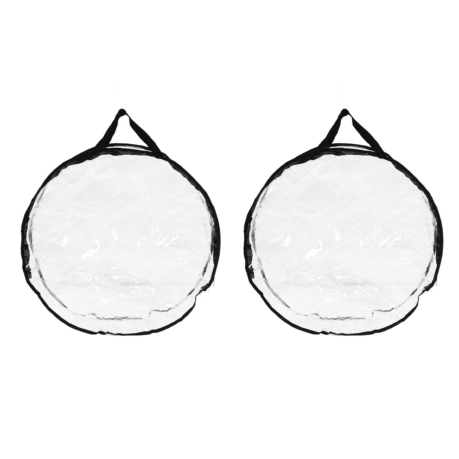 Wreath Storage Container Transparent Round Storage Bag Black Edge PVC Heavy Duty Storage Bag2PCS - Image 7