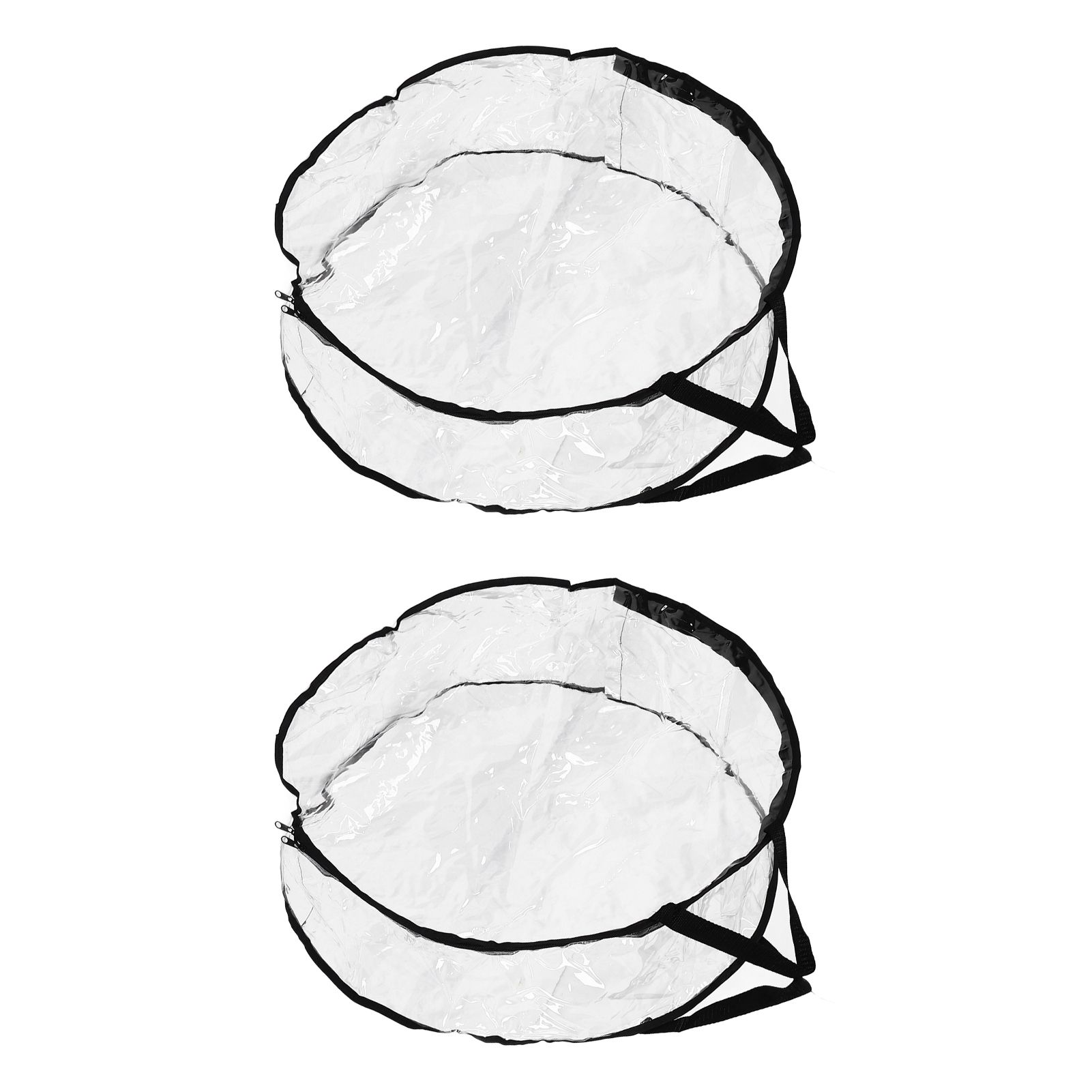 Wreath Storage Container Transparent Round Storage Bag Black Edge PVC Heavy Duty Storage Bag2PCS - Image 8