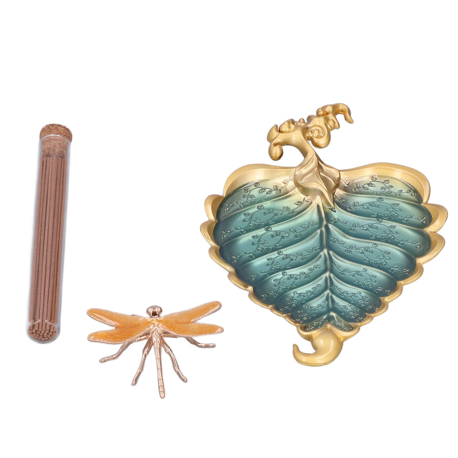 Incense Stick Holder Bodhi Leaf Incense Decorated Plate for Living Room Home Decoration GiftBodhi Leaf Gold 037 - Image 3