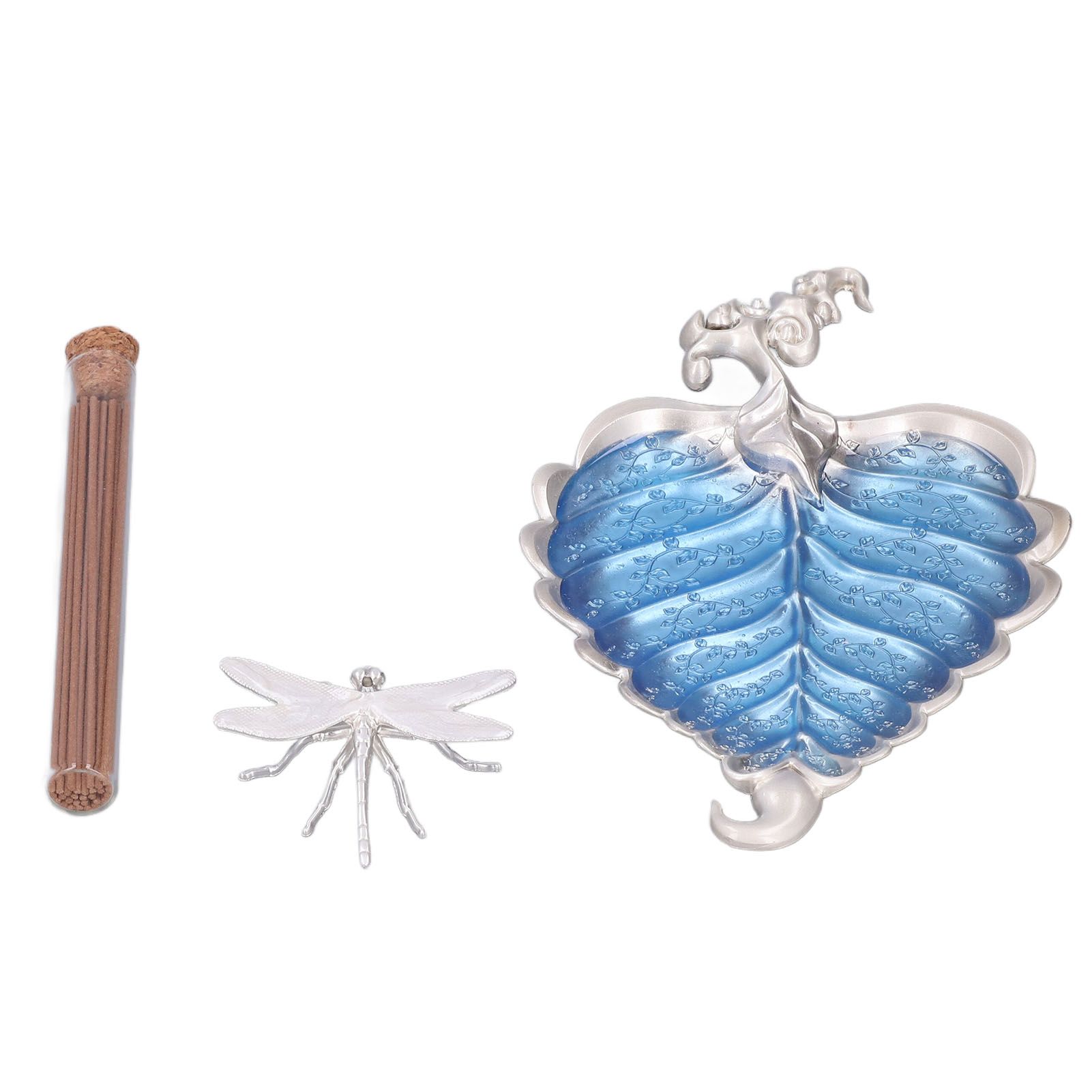 Incense Stick Holder Bodhi Leaf Incense Decorated Plate for Living Room Home Decoration GiftBodhi Leaf Silver 037 - Image 2