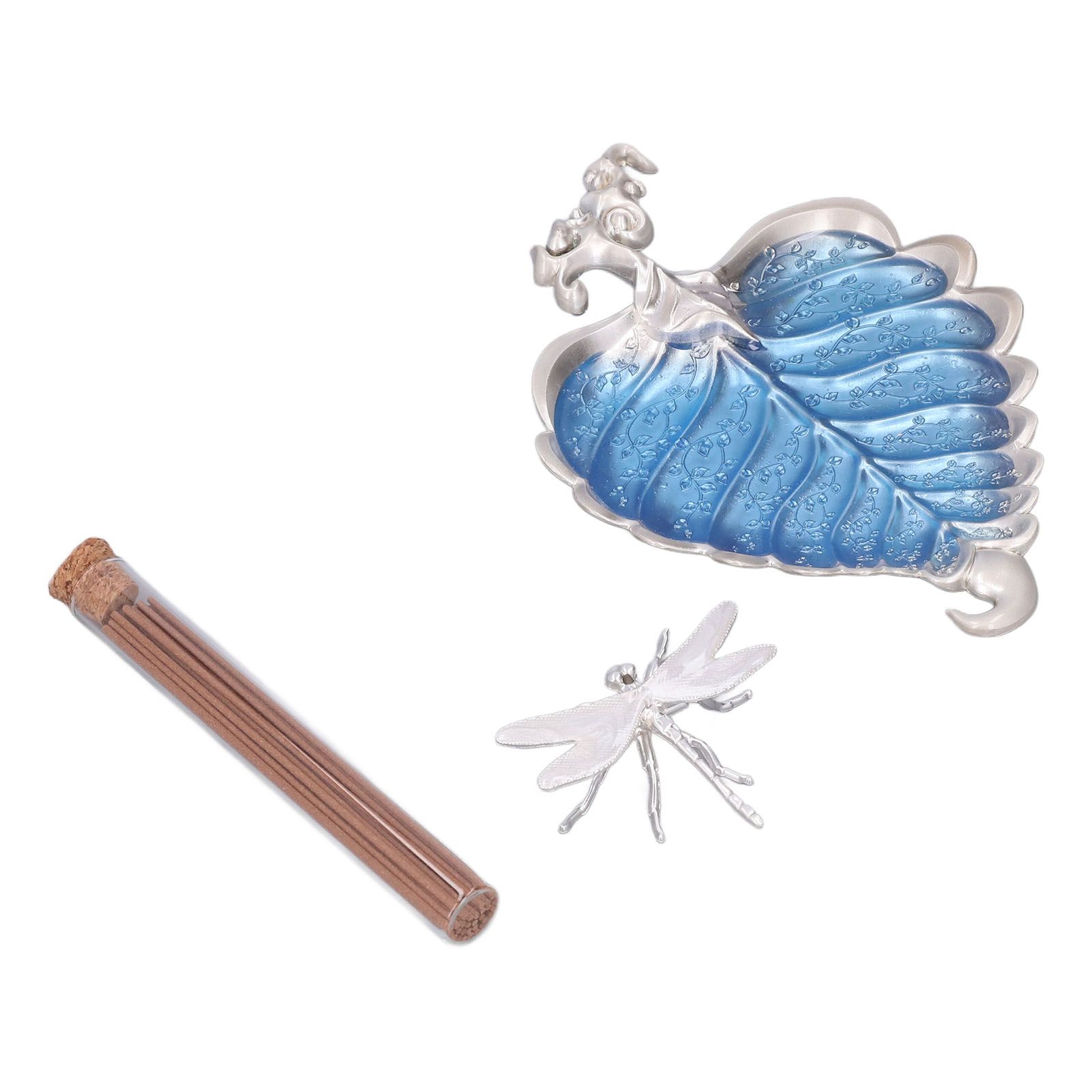 Incense Stick Holder Bodhi Leaf Incense Decorated Plate for Living Room Home Decoration GiftBodhi Leaf Silver 037 - Image 3