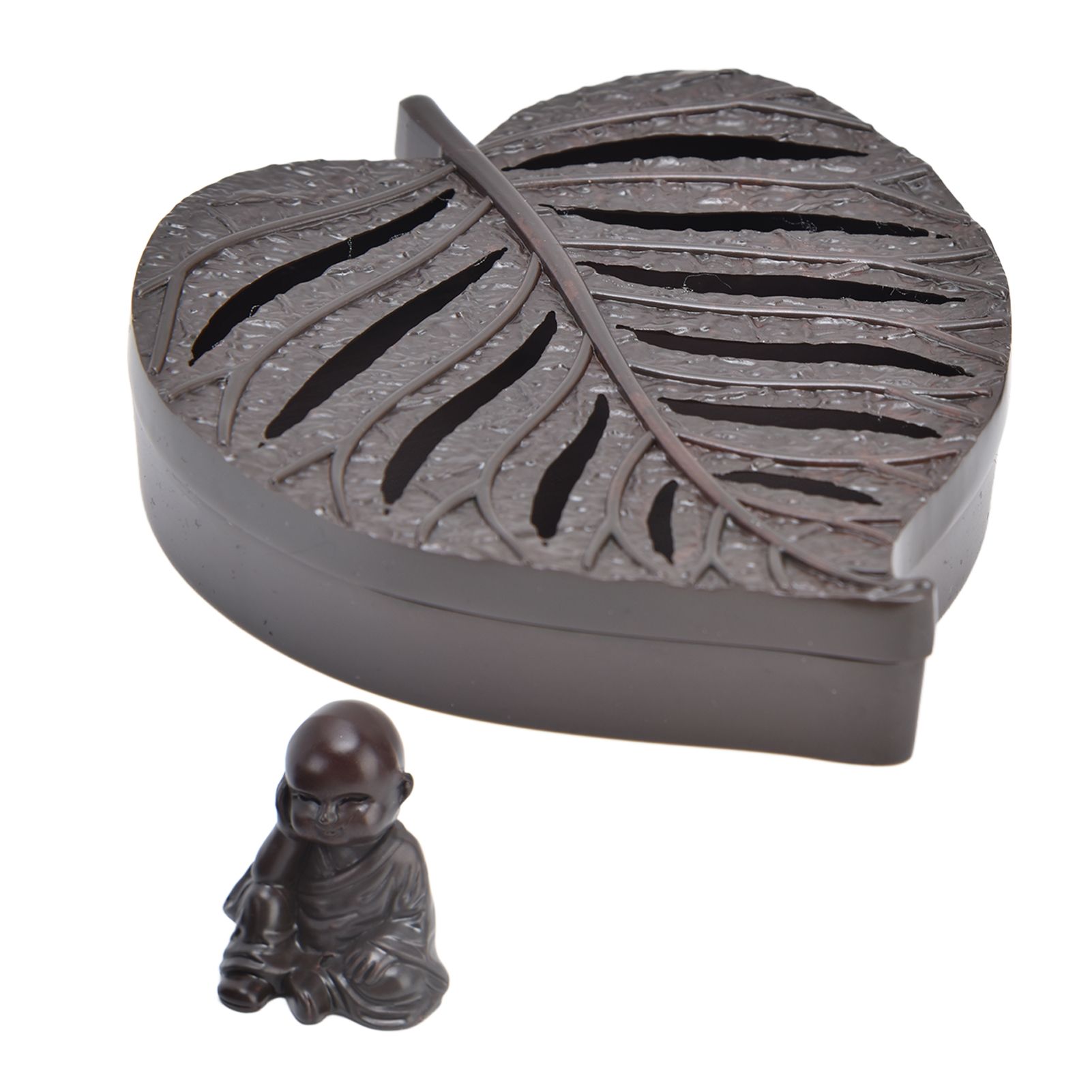 Incense Holder Burners Leaf Shape Mini Exquisite Durable Easy Clean Relieve Mood Home Decoration - Image 3