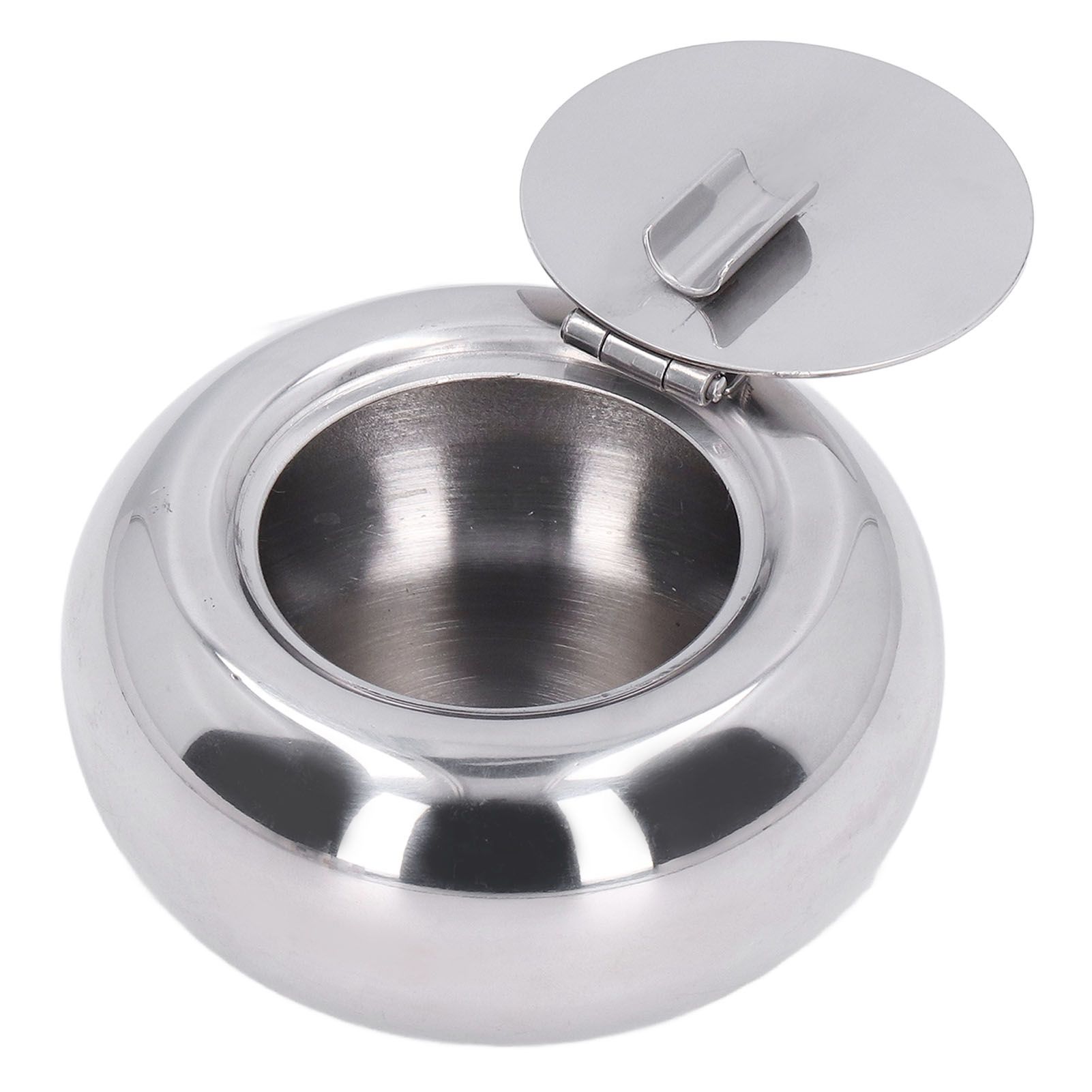 Stainless Steel Ashtray Rustproof Exquisite Round Cigarette Ashtray for Household Hotel Office - Image 3