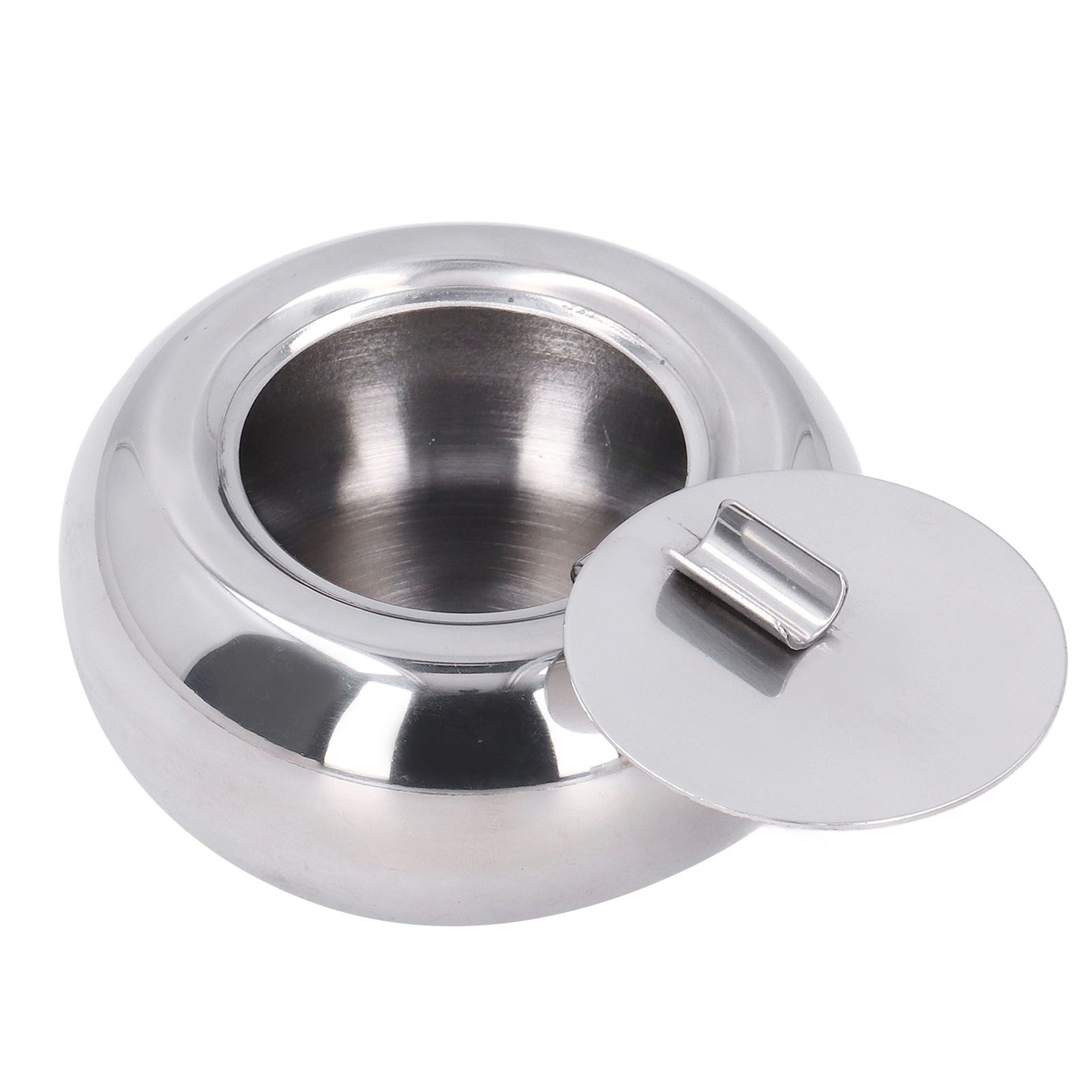 Stainless Steel Ashtray Rustproof Exquisite Round Cigarette Ashtray for Household Hotel Office - Image 4