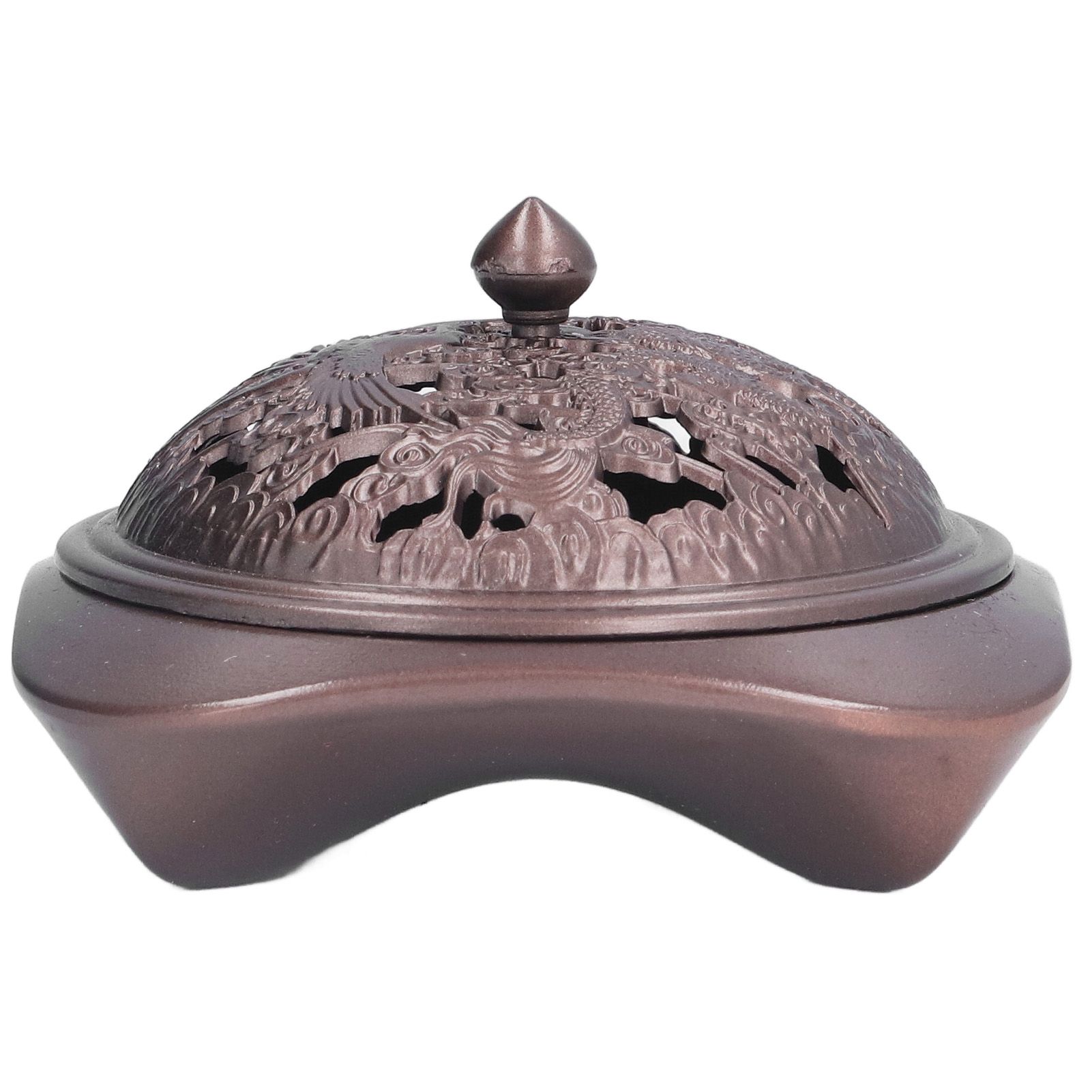 Incense Burner Antique Style Sturdy Durable Copper Alloy Glossy Exquisite Multifunction Powder Incense Burner - Image 1