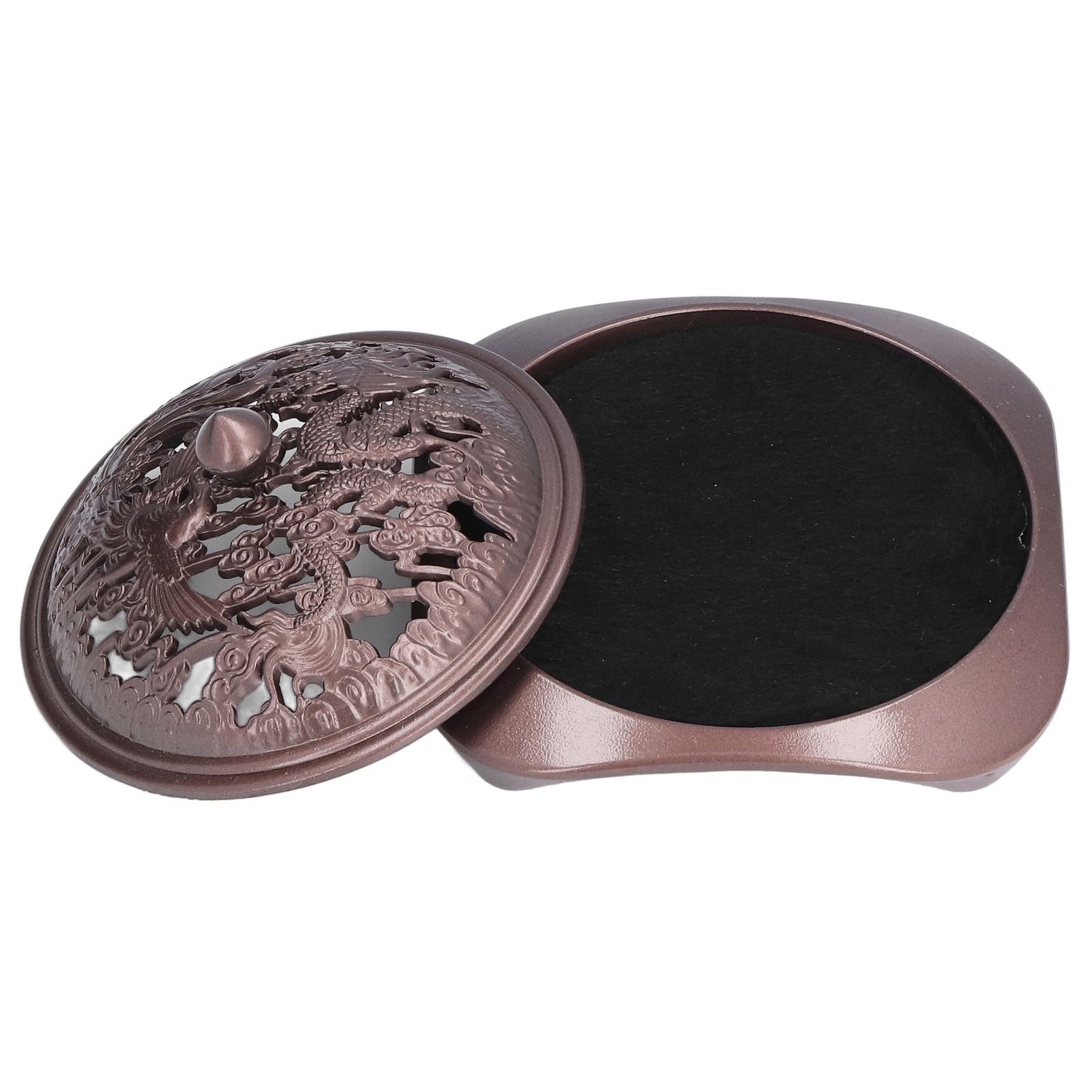 Incense Burner Antique Style Sturdy Durable Copper Alloy Glossy Exquisite Multifunction Powder Incense Burner - Image 2
