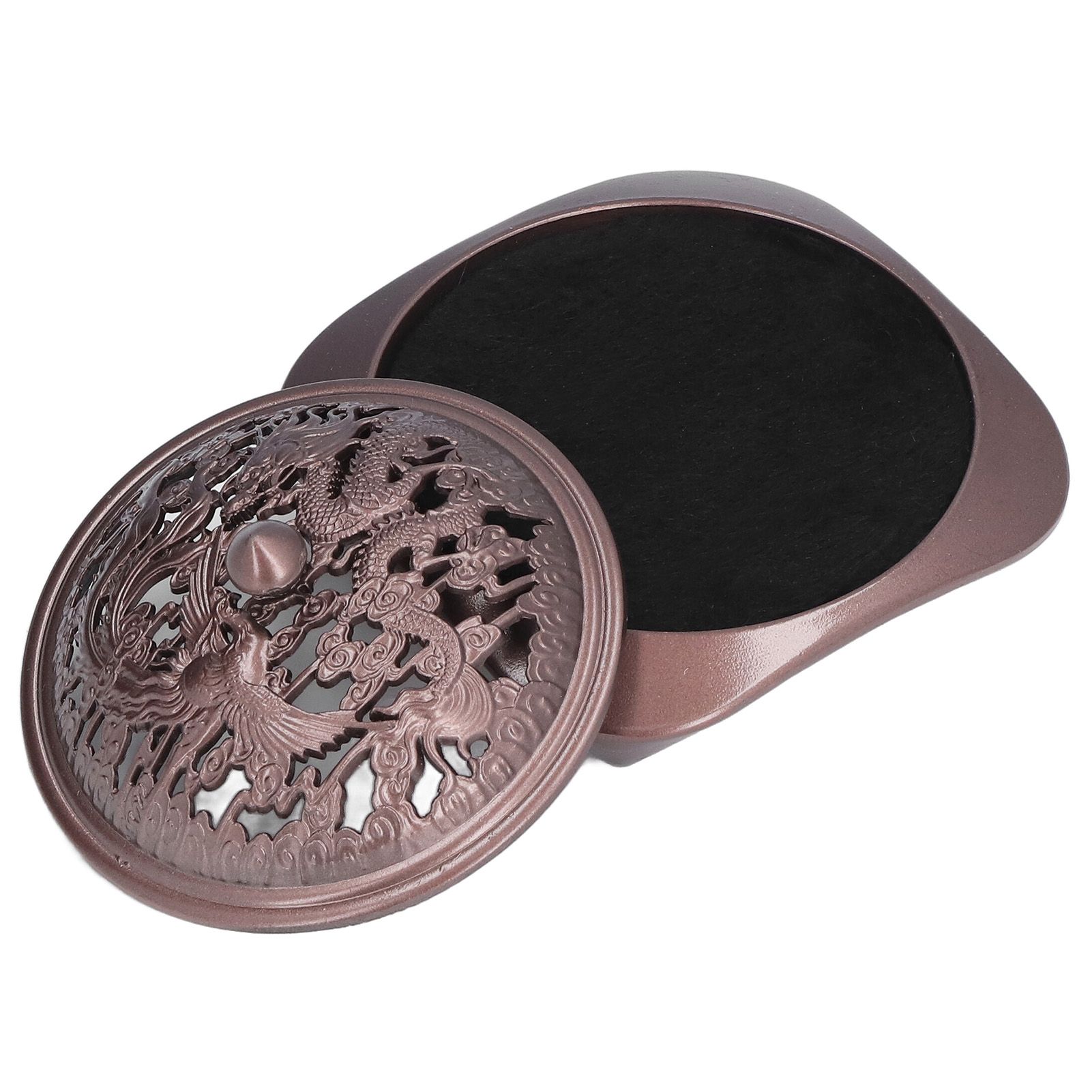 Incense Burner Antique Style Sturdy Durable Copper Alloy Glossy Exquisite Multifunction Powder Incense Burner - Image 3