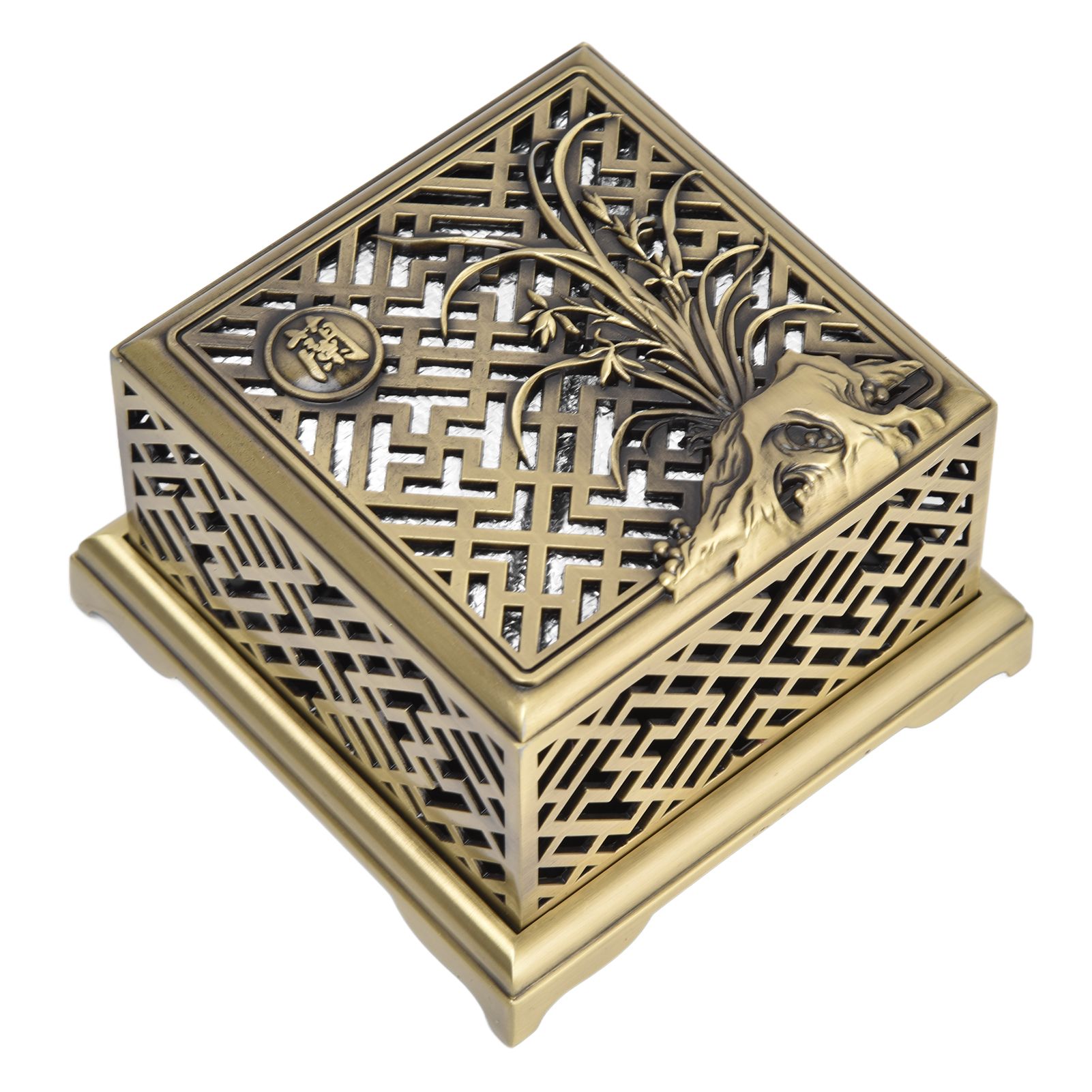 Incense Holder Multipurpose Zinc Alloy Incense Stand with Fireproof Cotton for Home Decoration - Image 7