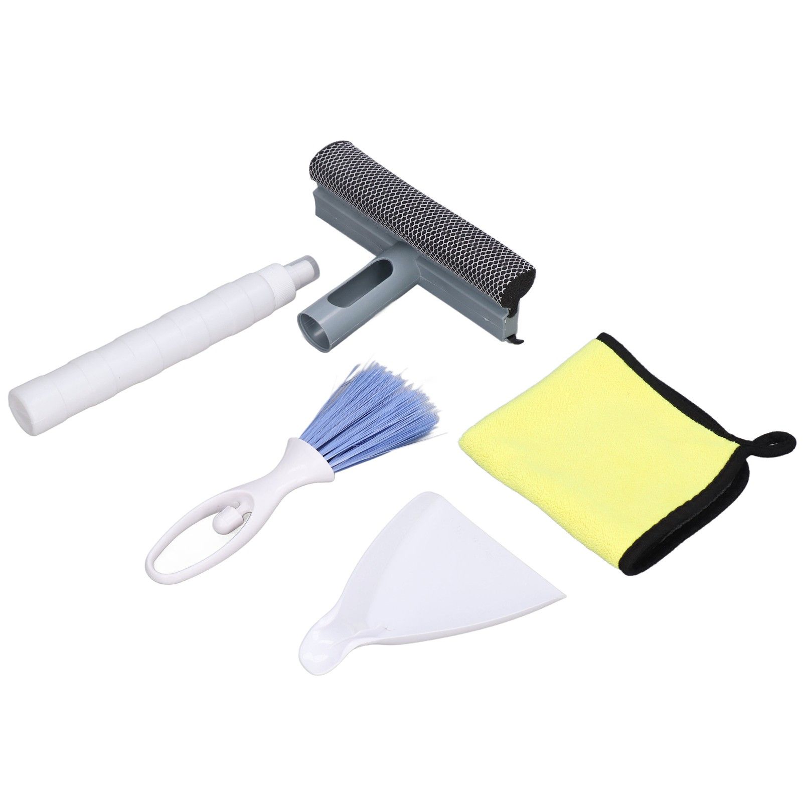 Car Cleaning Kit Multipurpose Portable Automobile Interior Wash Cloth Brush for Seats Windshield - Image 5