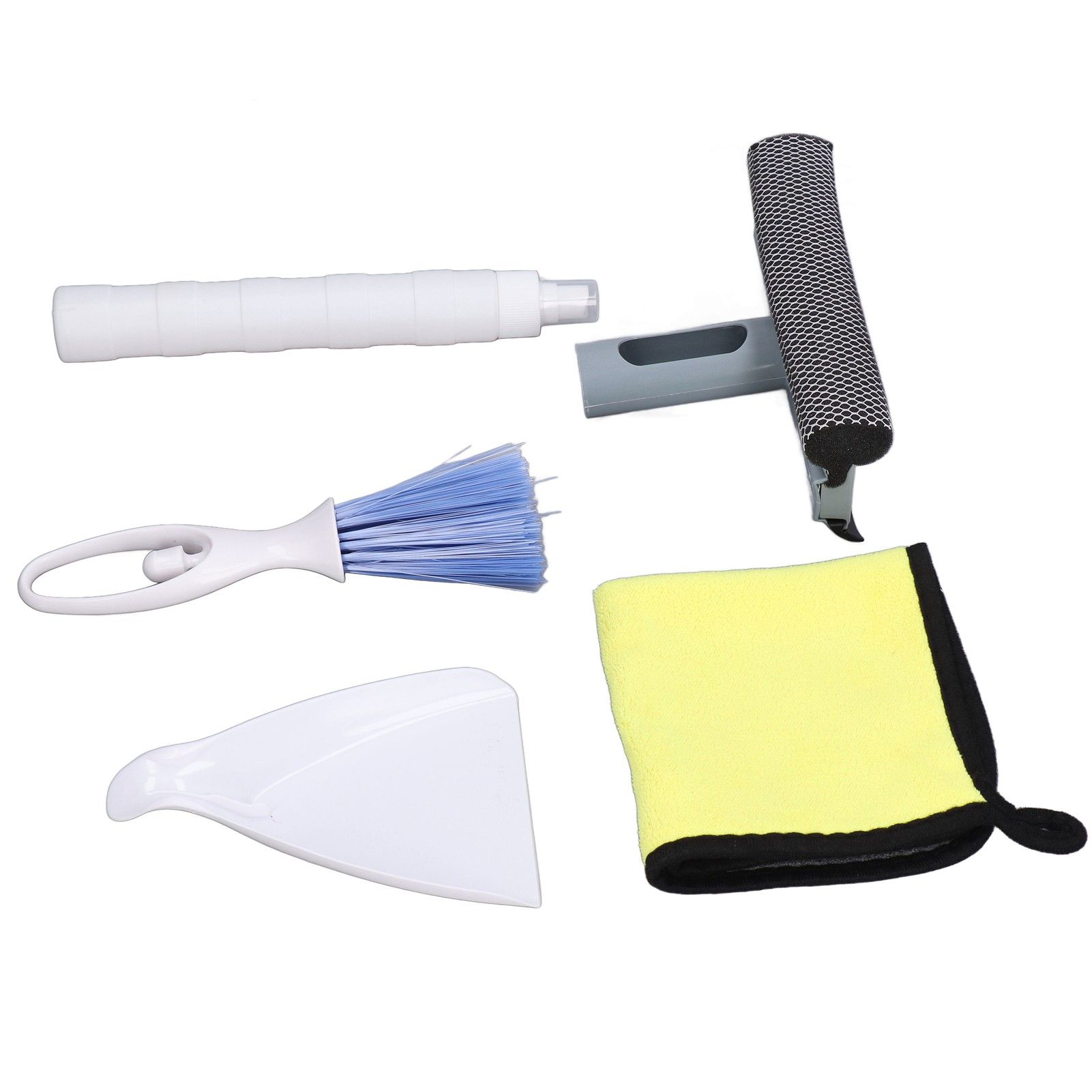 Car Cleaning Kit Multipurpose Portable Automobile Interior Wash Cloth Brush for Seats Windshield - Image 6