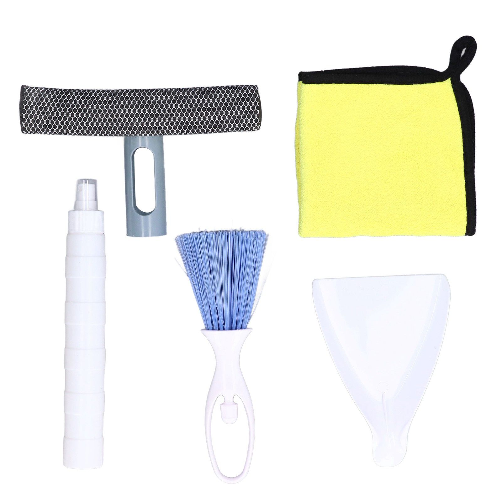 Car Cleaning Kit Multipurpose Portable Automobile Interior Wash Cloth Brush for Seats Windshield - Image 8