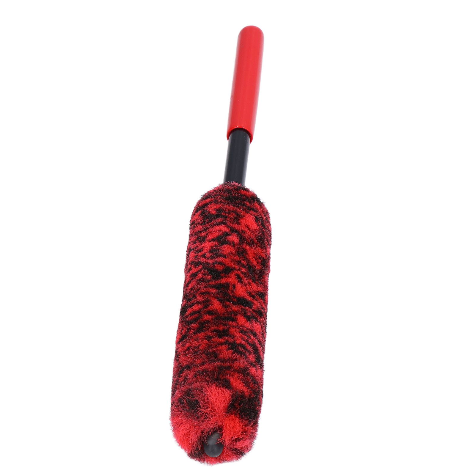 Universal Car Wheel Hub Cleaning Brush Flexible Long Handle Car Tire Detailing Brush Red - Image 8