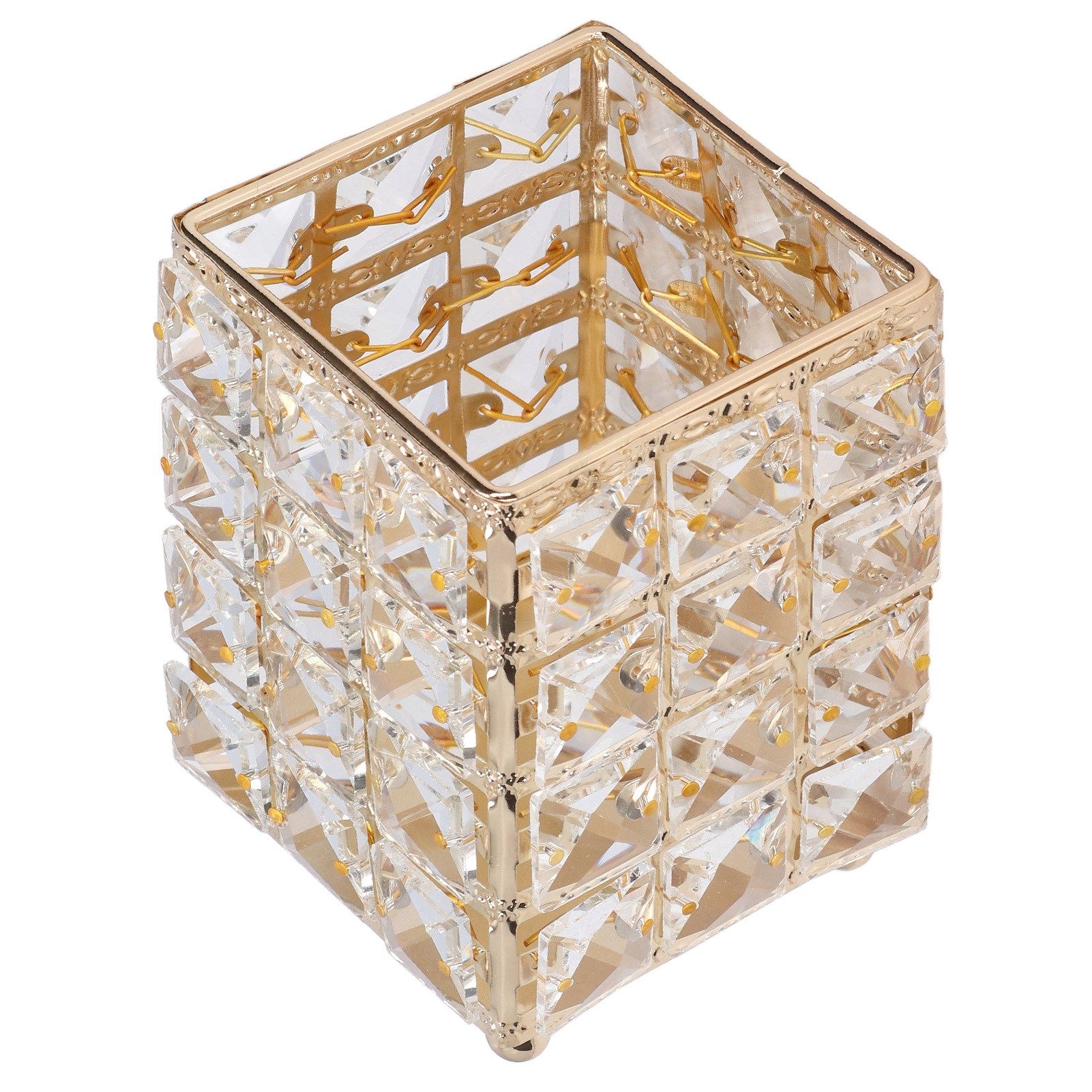 Makeup Brush Holder European Style Make Up Storage Cup for Bathroom Home Bedroom OfficeGold - Image 4