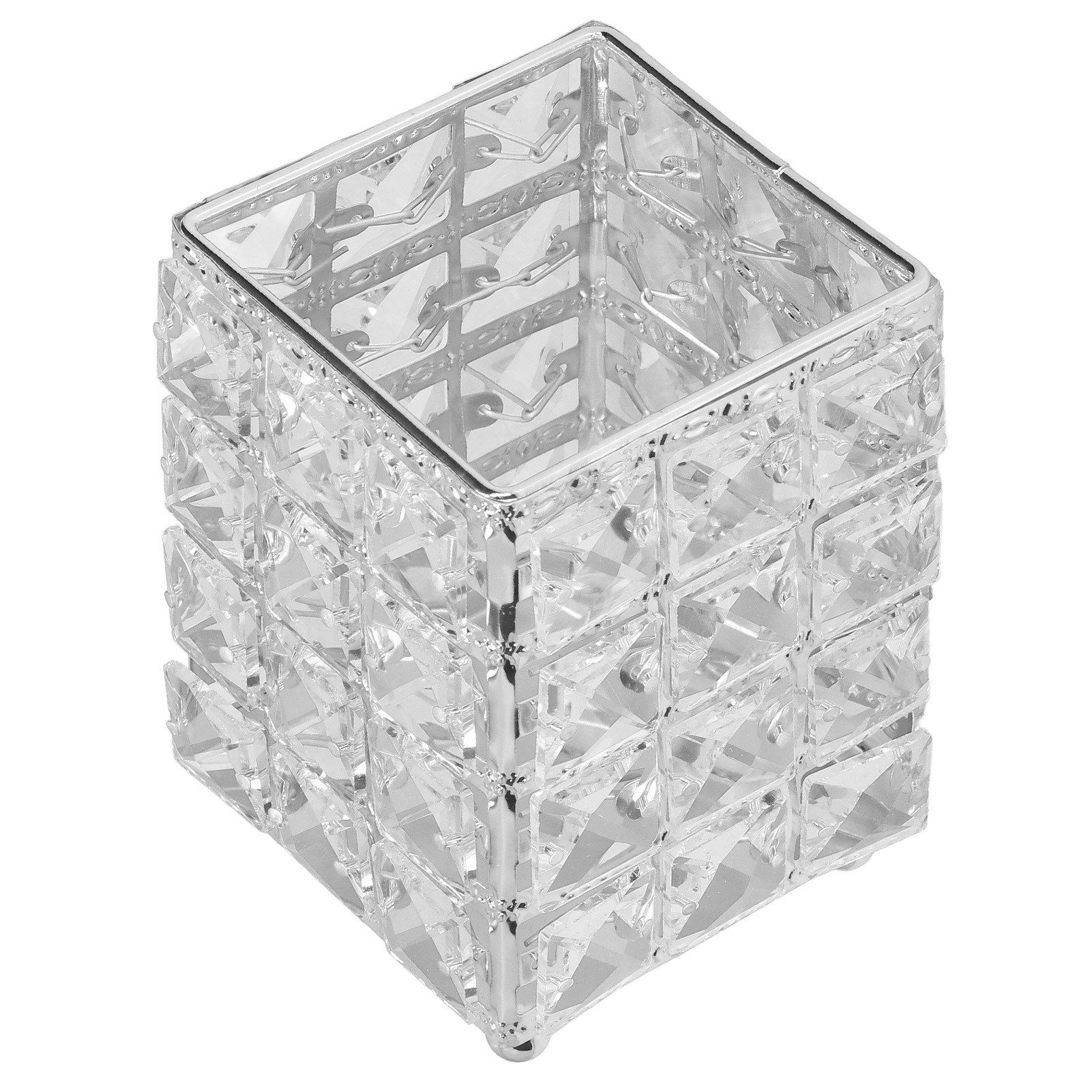 Makeup Brush Holder European Style Make Up Storage Cup for Bathroom Home Bedroom OfficeSilver - Image 4