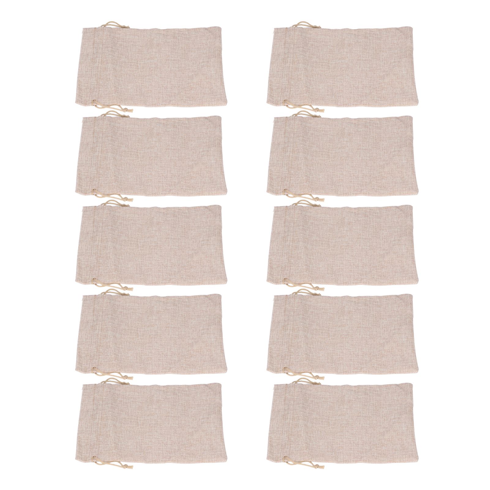 10Pcs Cotton Linen Bag Small Storage Drawstring Bag 9 X 6.7in Reusable Storage Bag for Bread Flowers - Image 4