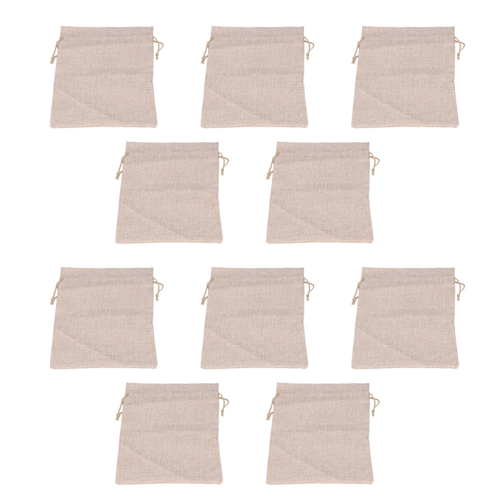 10Pcs Cotton Linen Bag Small Storage Drawstring Bag 9 X 6.7in Reusable Storage Bag for Bread Flowers - Image 6