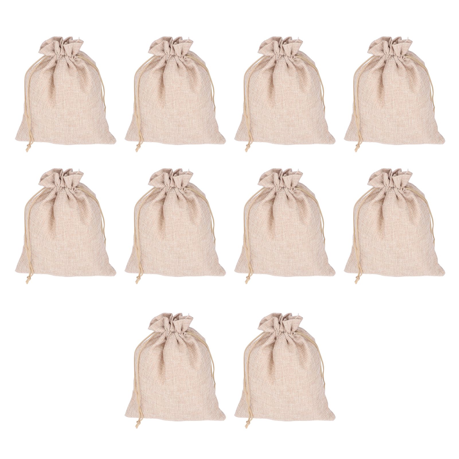 10Pcs Cotton Linen Bag Small Storage Drawstring Bag 9 X 6.7in Reusable Storage Bag for Bread Flowers - Image 7
