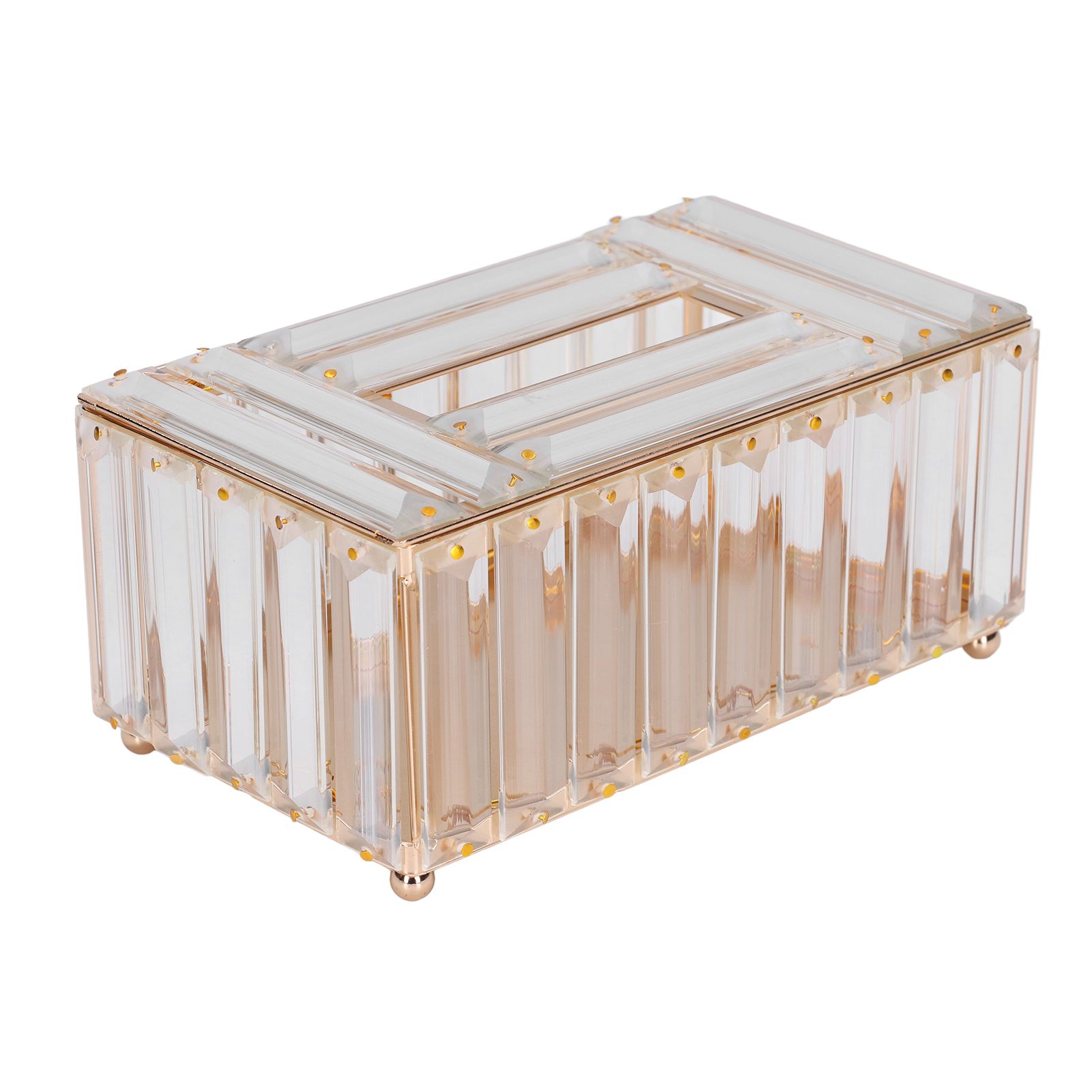 Tissues Box Gold Plating Process Fine Workmanship Simple Fashion Multi Purpose Tissue Storage BoxGold - Image 1