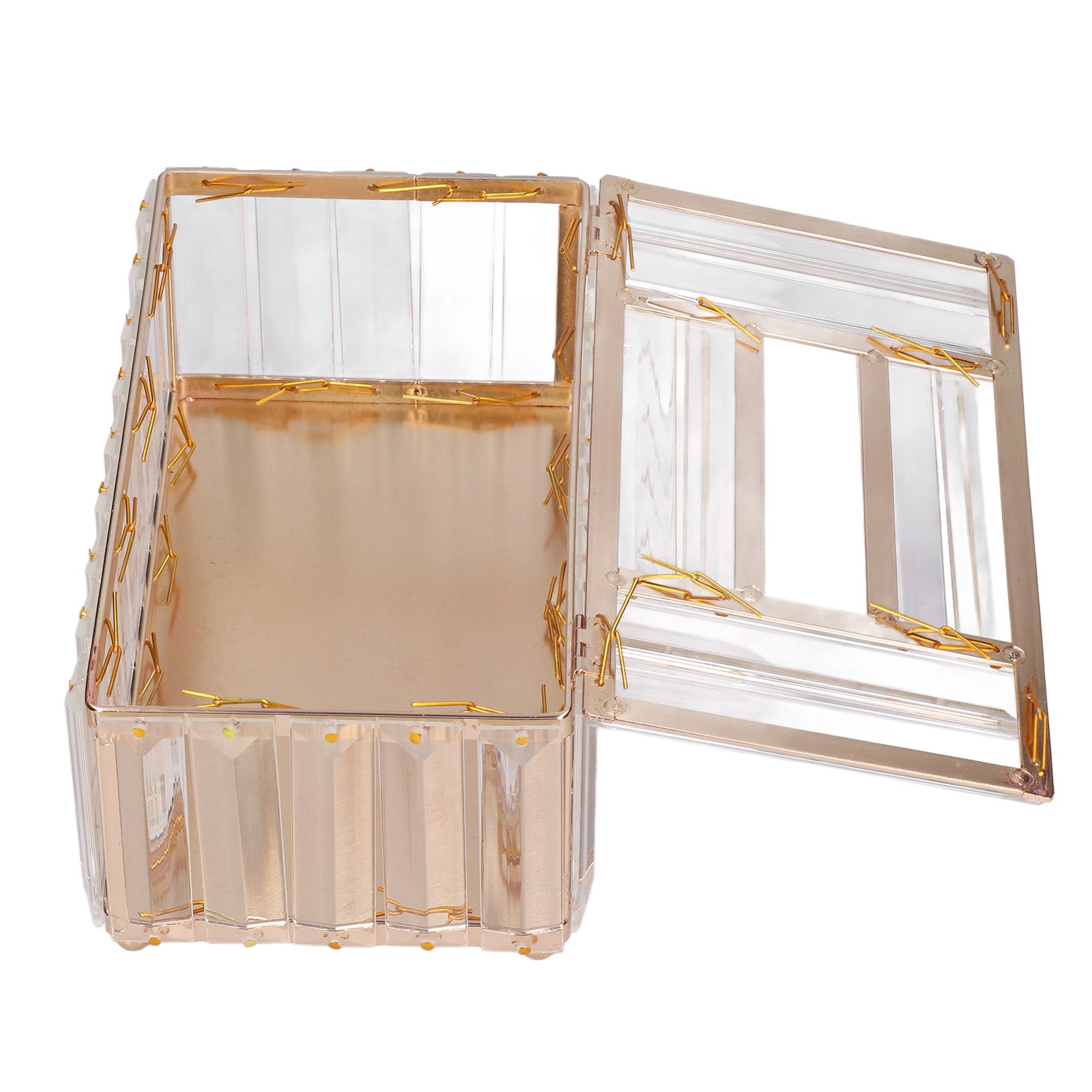 Tissues Box Gold Plating Process Fine Workmanship Simple Fashion Multi Purpose Tissue Storage BoxGold - Image 5