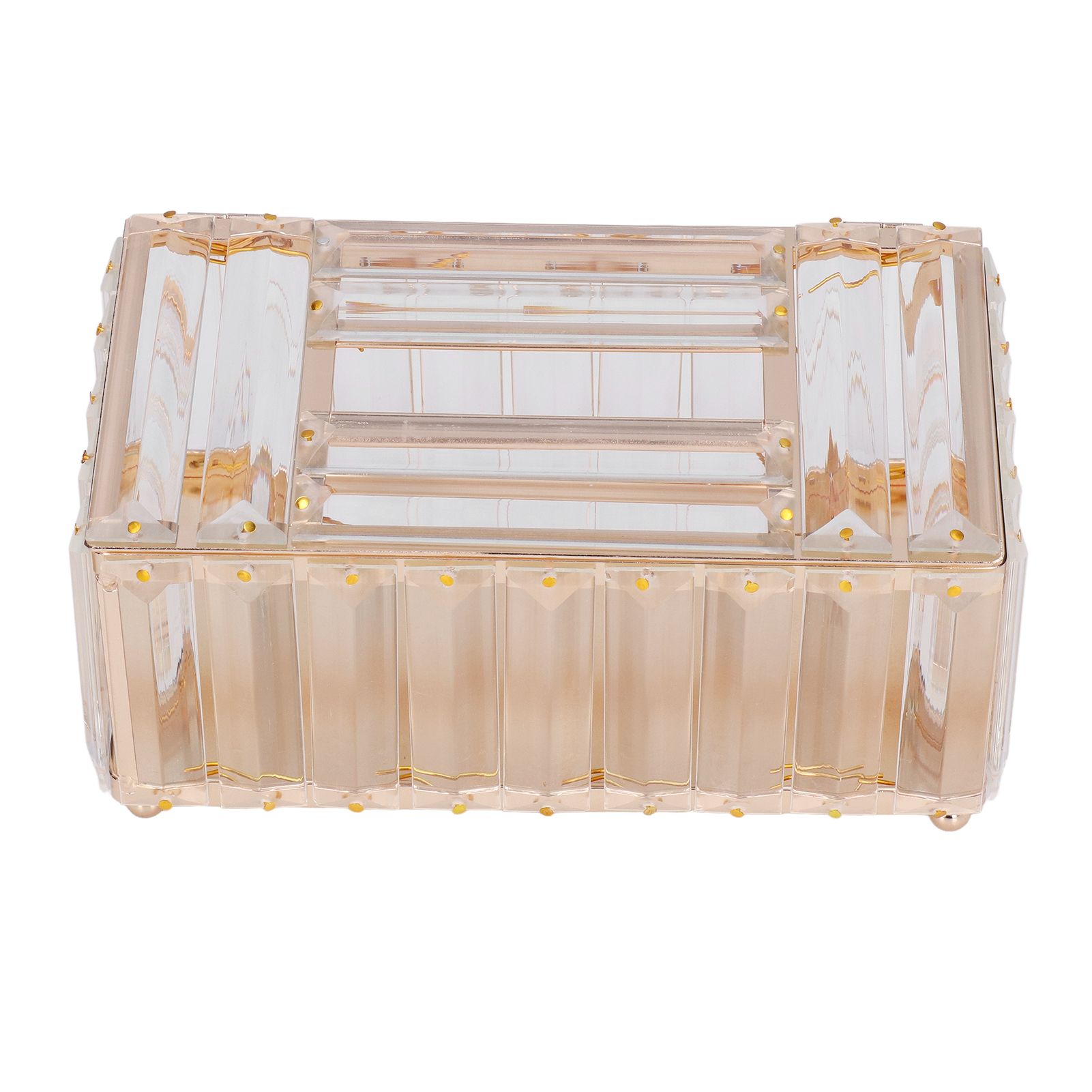 Tissues Box Gold Plating Process Fine Workmanship Simple Fashion Multi Purpose Tissue Storage BoxGold - Image 6