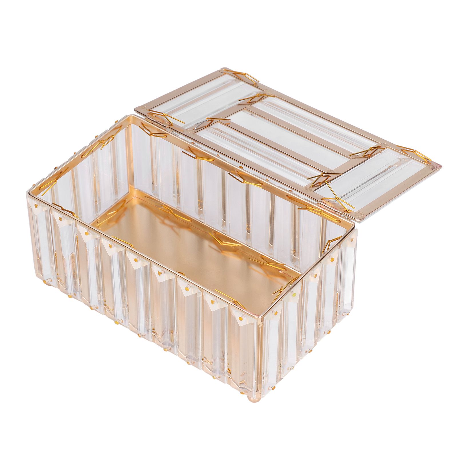 Tissues Box Gold Plating Process Fine Workmanship Simple Fashion Multi Purpose Tissue Storage BoxGold - Image 8