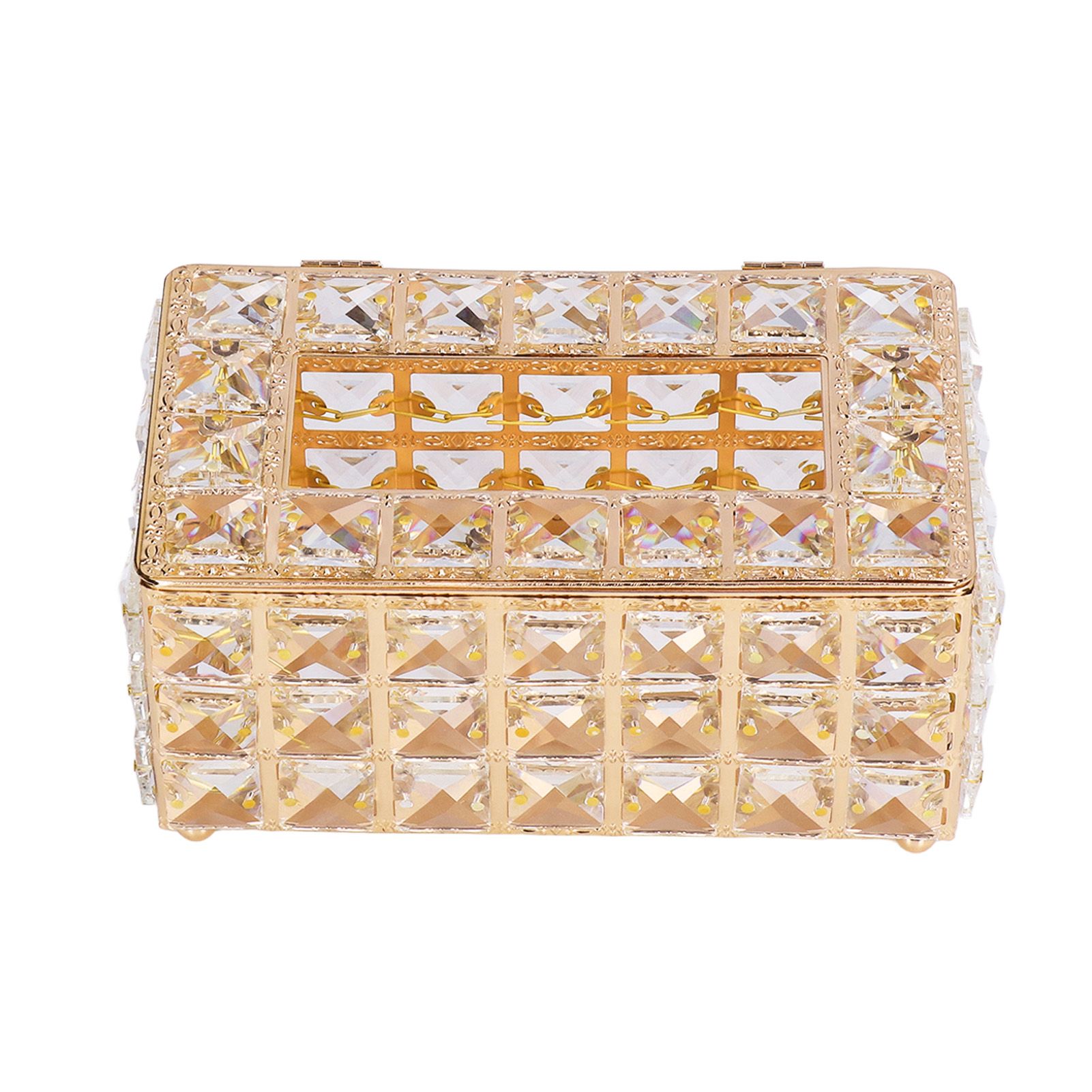 Tissue Box Holder Multifunctional Fashionable Design Exquisite Sturdy Durable Tissue HolderGold - Image 6