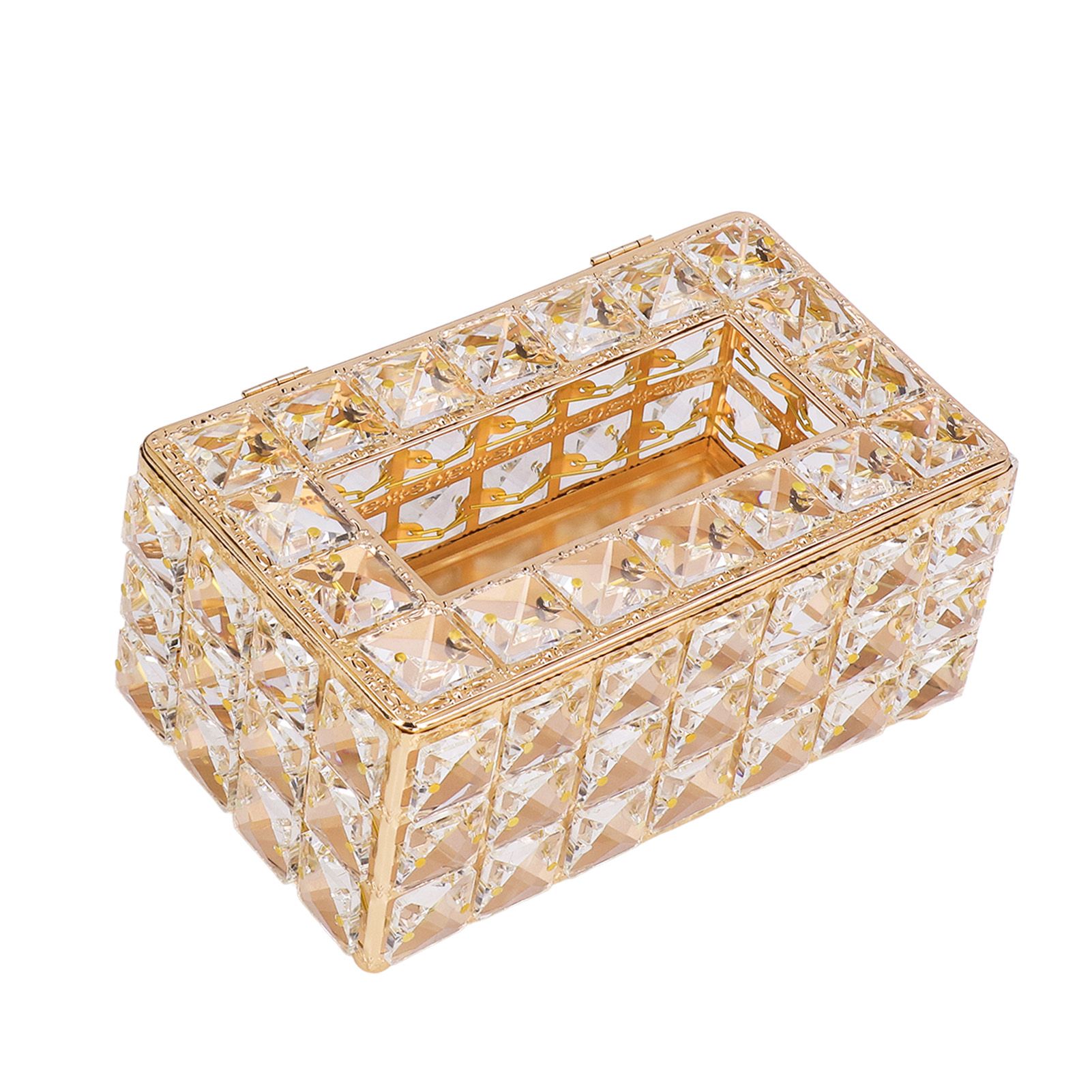 Tissue Box Holder Multifunctional Fashionable Design Exquisite Sturdy Durable Tissue HolderGold - Image 8