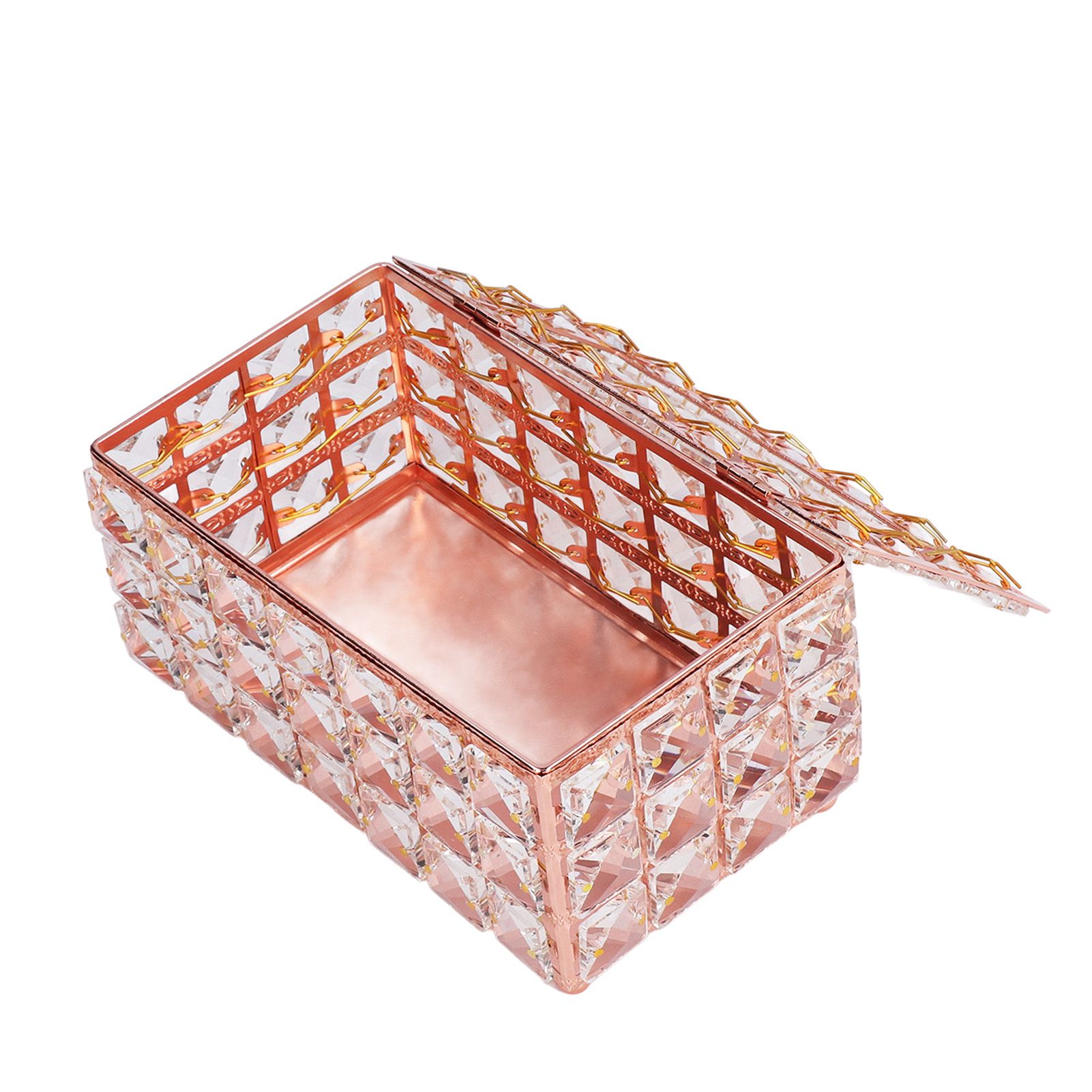 Tissue Box Holder Multifunctional Fashionable Design Exquisite Sturdy Durable Tissue HolderRose Gold - Image 6
